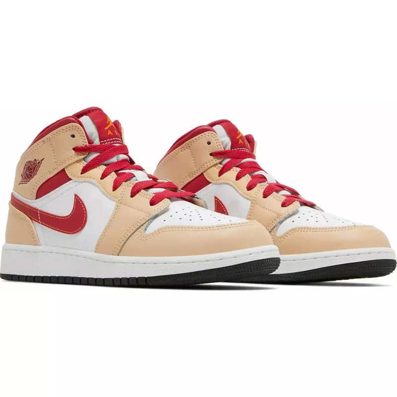 Air Jordan 1 Mid GS 'White Onyx Light Curry'