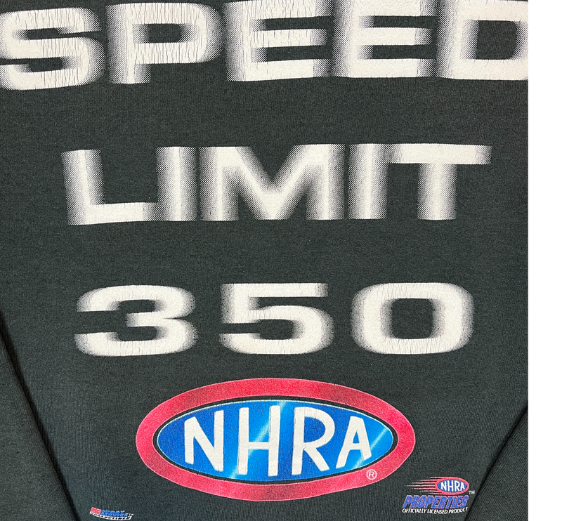 (90s) NHRA Winston Drag Racing Speed Limit Blur Crewneck