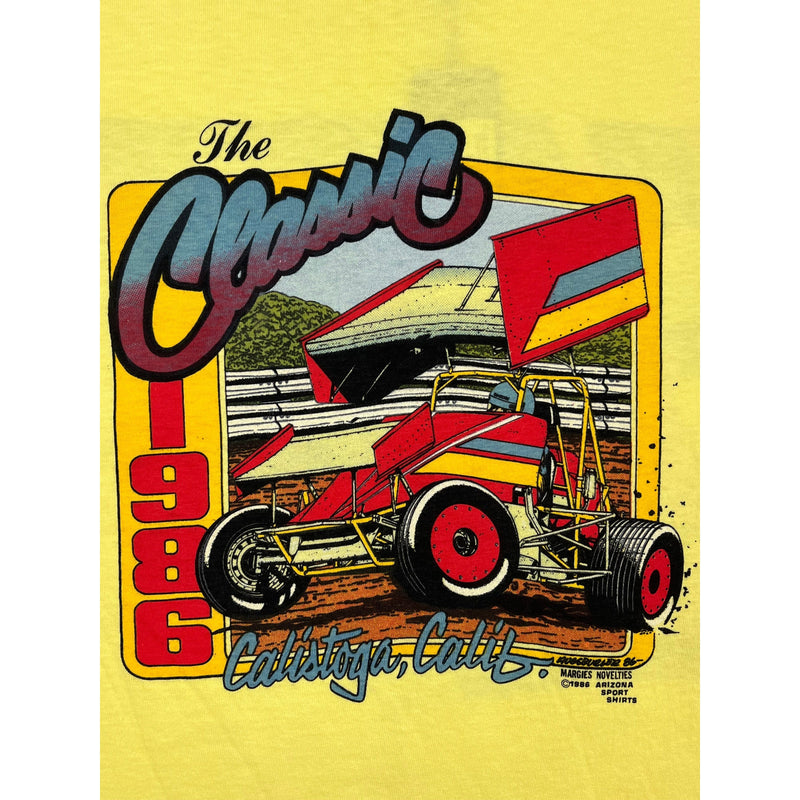 (1986) The Classic, Calistoga California Sprint Car Racing Yellow T-Shirt