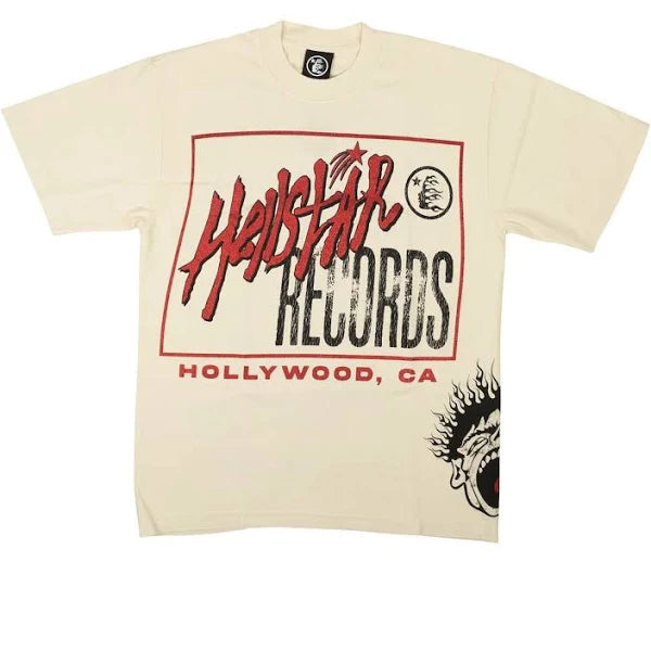 Hellstar Records Hollywood Tee 'Off White Red'