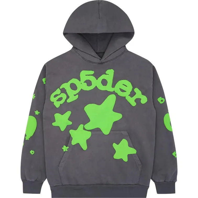 Sp5der Beluga Hoodie 'Slate Grey/Green'