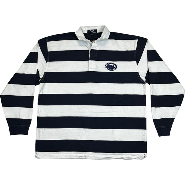 (00s) Penn State University Striped College Rugby Shirt