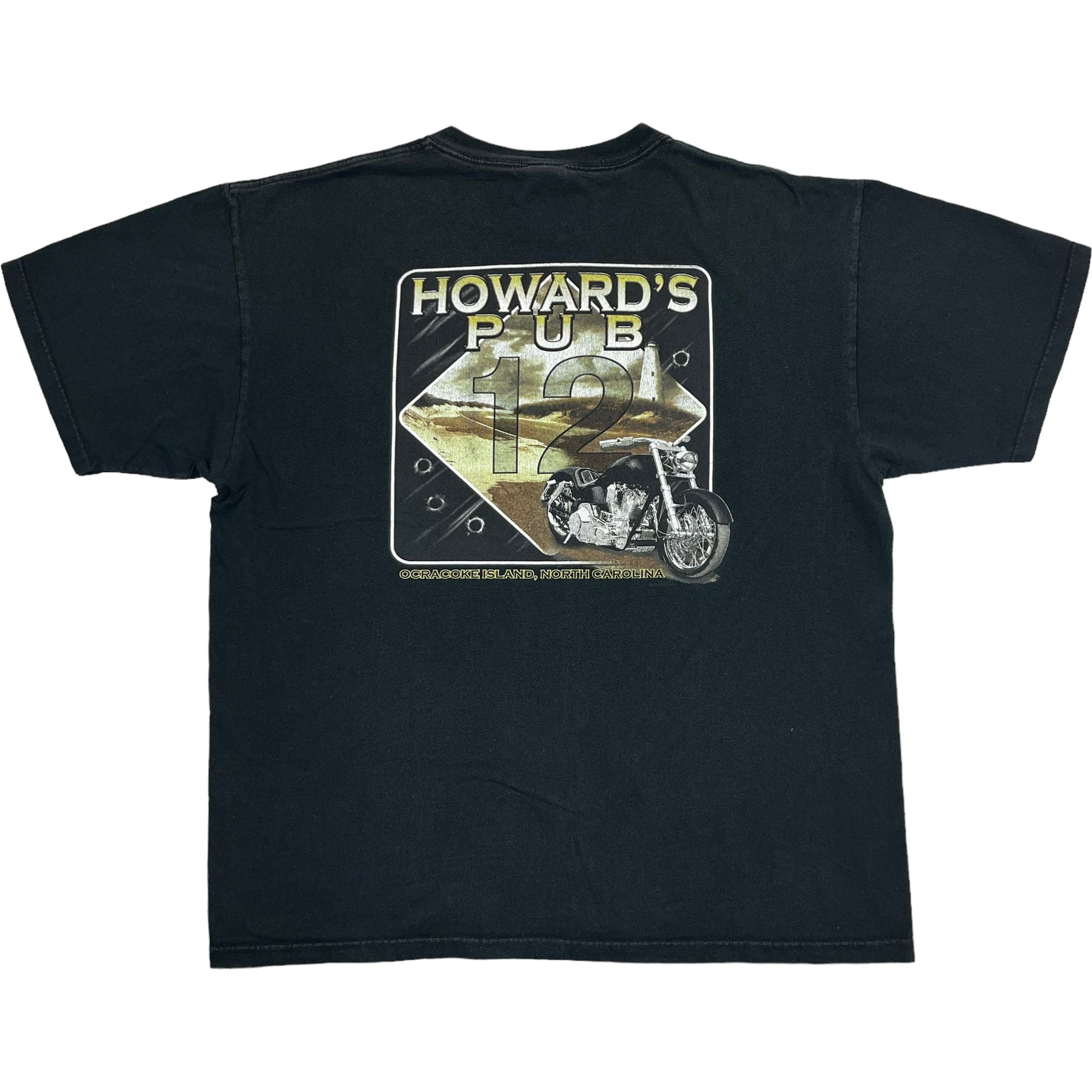 275060 (00s) Howard's Pub Motorcycle Biker Pocket T-Shirt