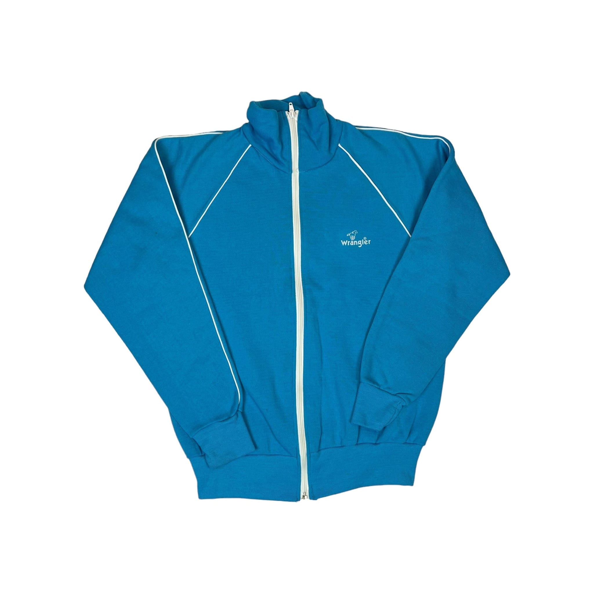 268223 (90s) Wrangler Western Horse Teal Full Zip Sweatshirt
