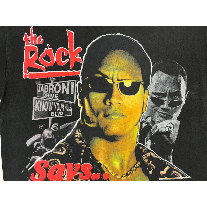 (90s) The Rock 'Do You Smell It?' Double Sided WWF T-Shirt