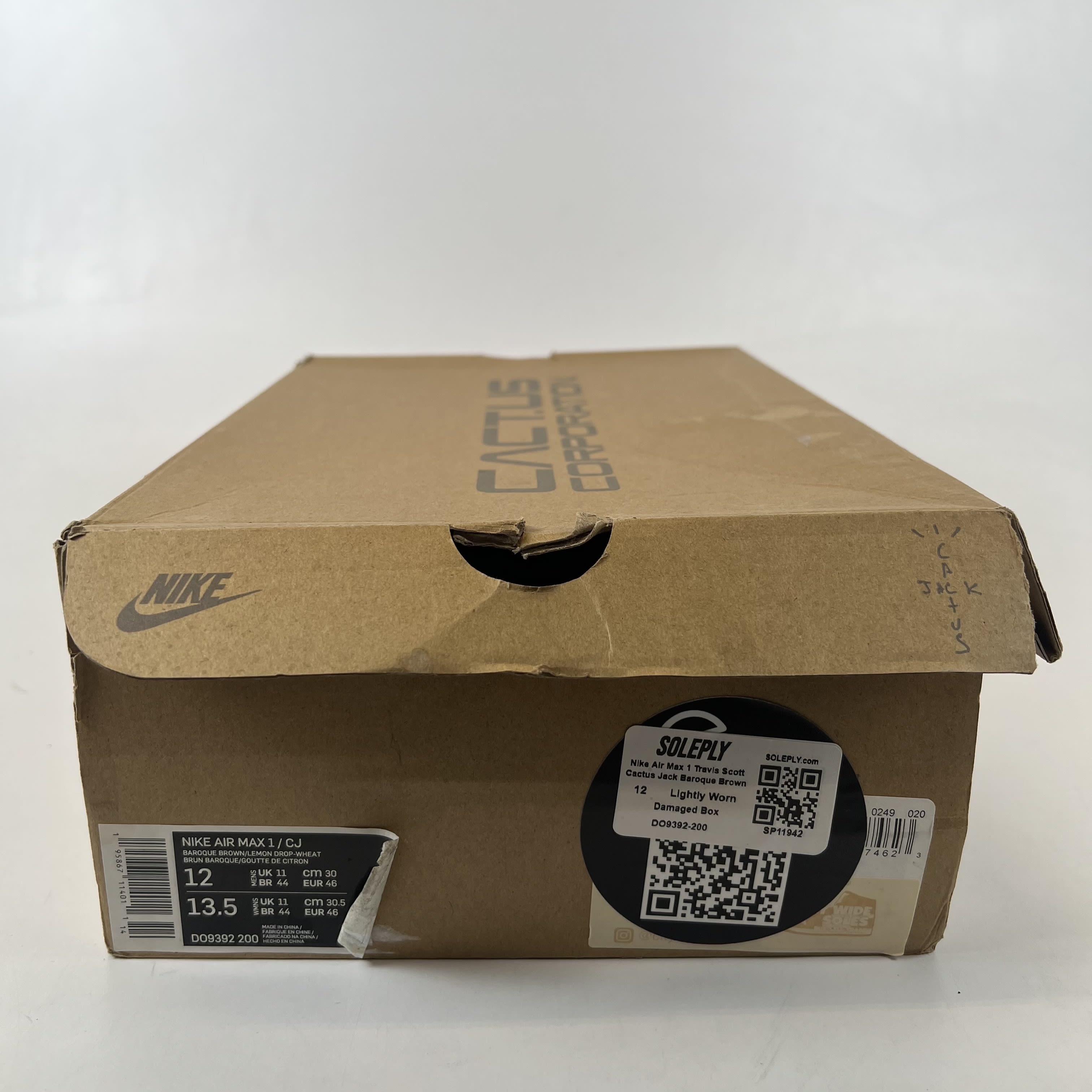 [SP11942] Nike Air Max 1 Travis Scott Cactus Jack Baroque Brown