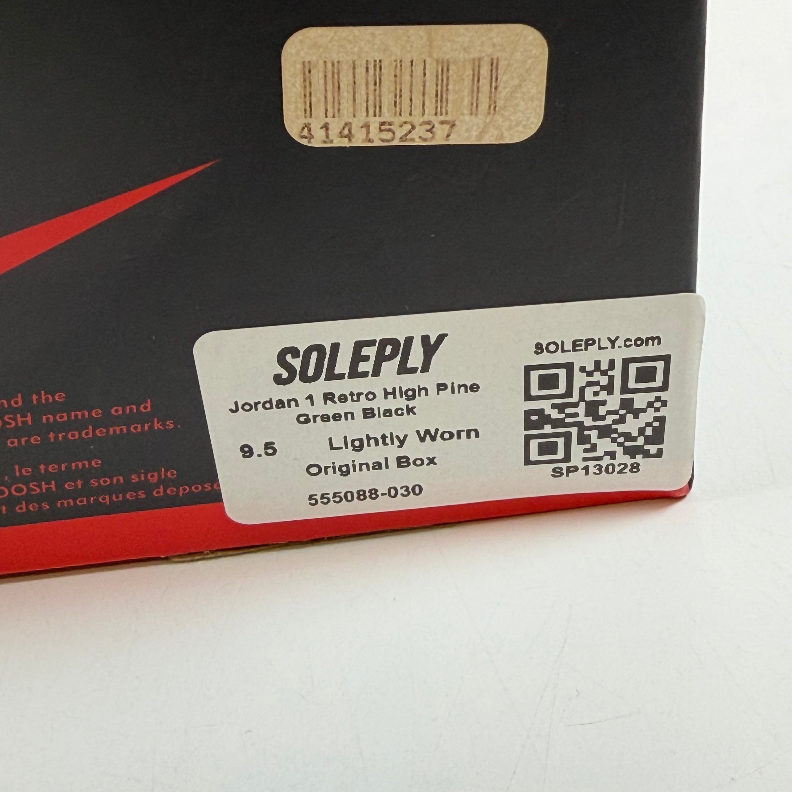 [SP13028] Jordan 1 Retro High Pine Green Black