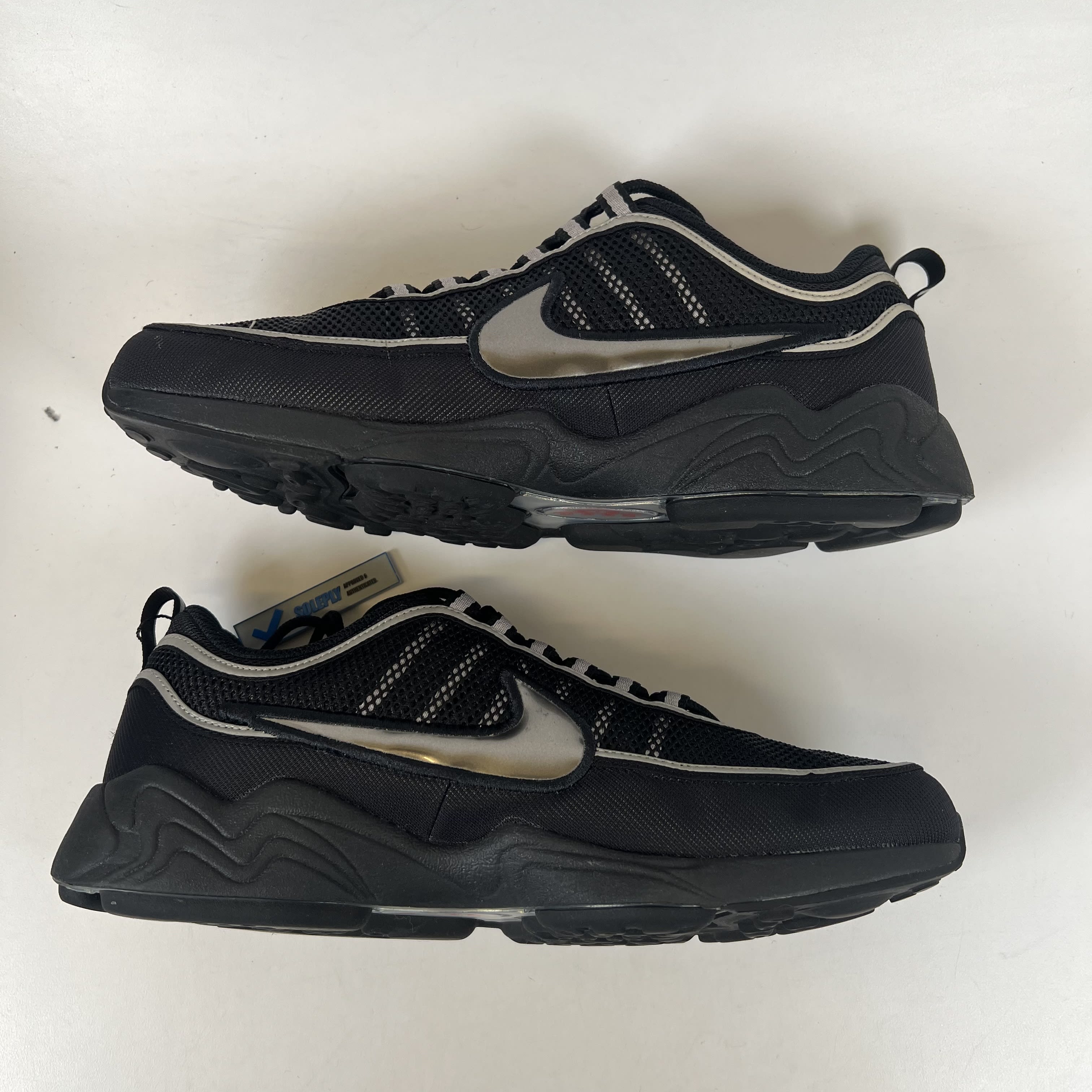 [SP14970] Nike Air Zoom Spiridon Black Metallic Silver