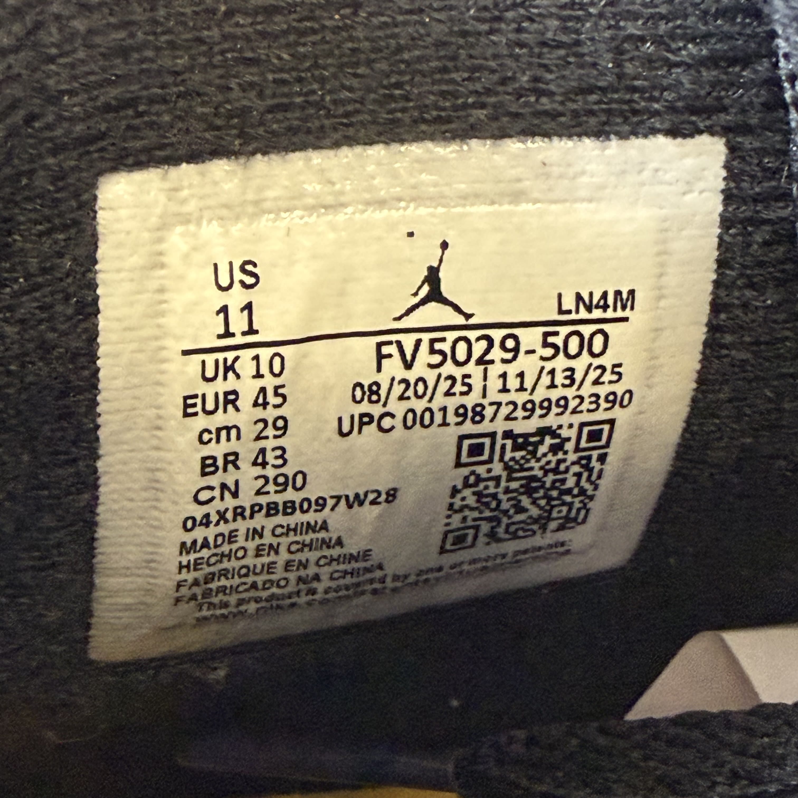 [SP15399] Jordan 4 Retro Lakers
