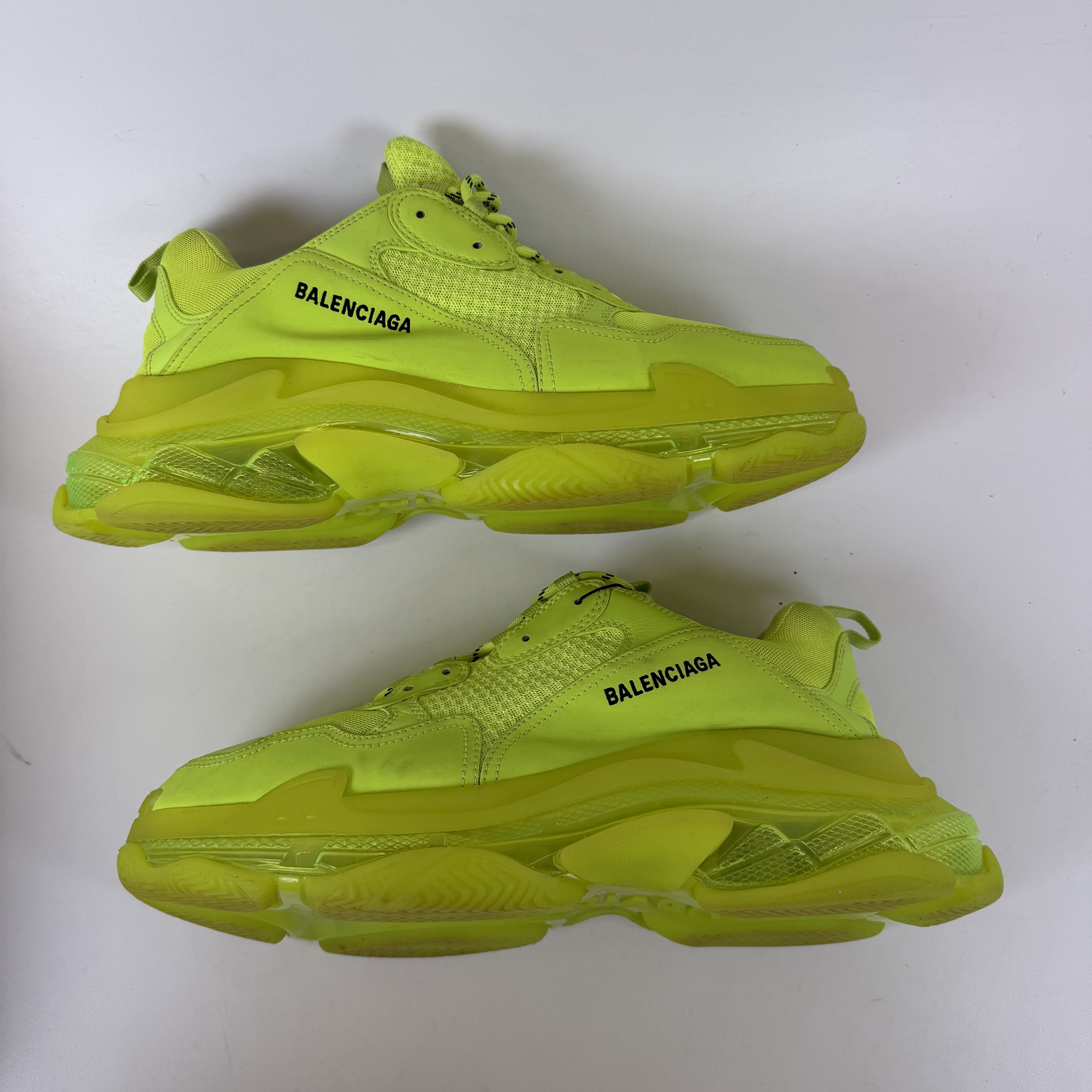 [SP9735] Balenciaga Triple S Clear Sole Fluo Yellow
