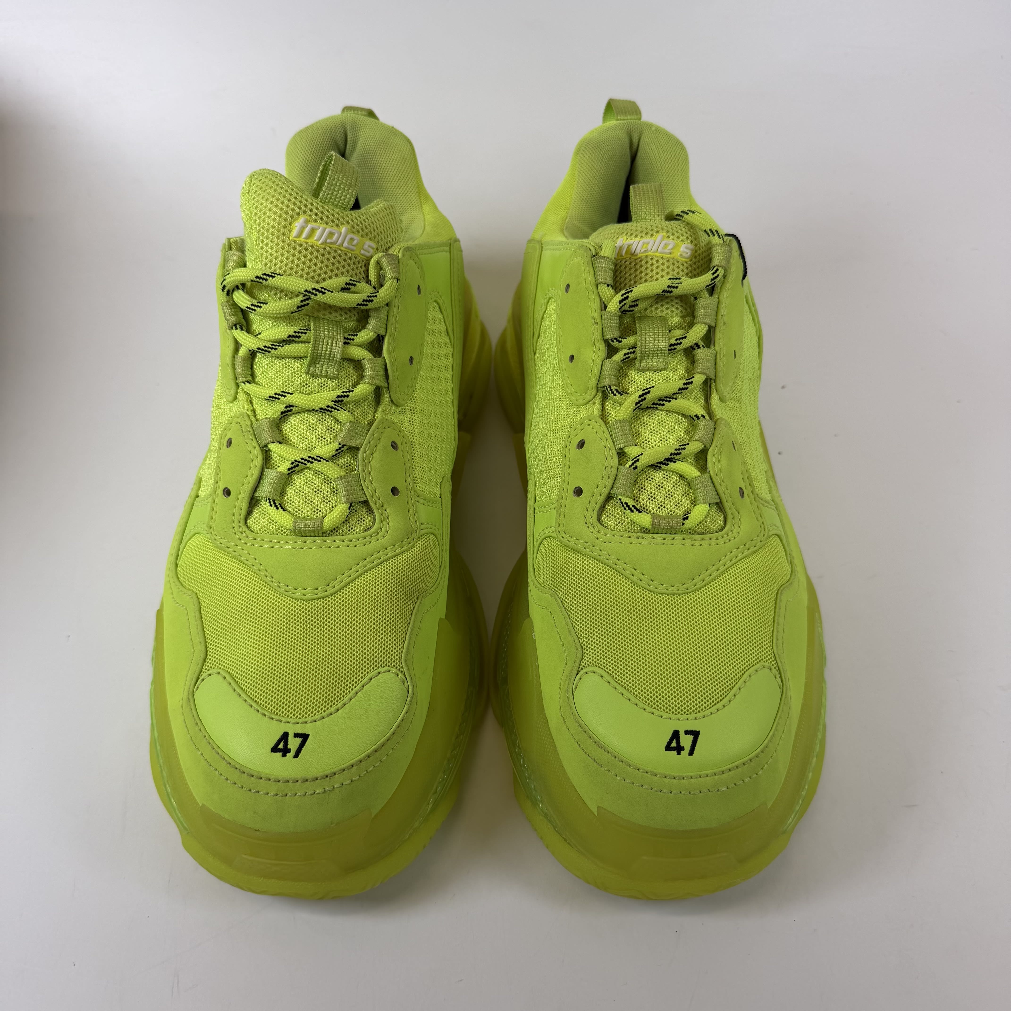 [SP9735] Balenciaga Triple S Clear Sole Fluo Yellow