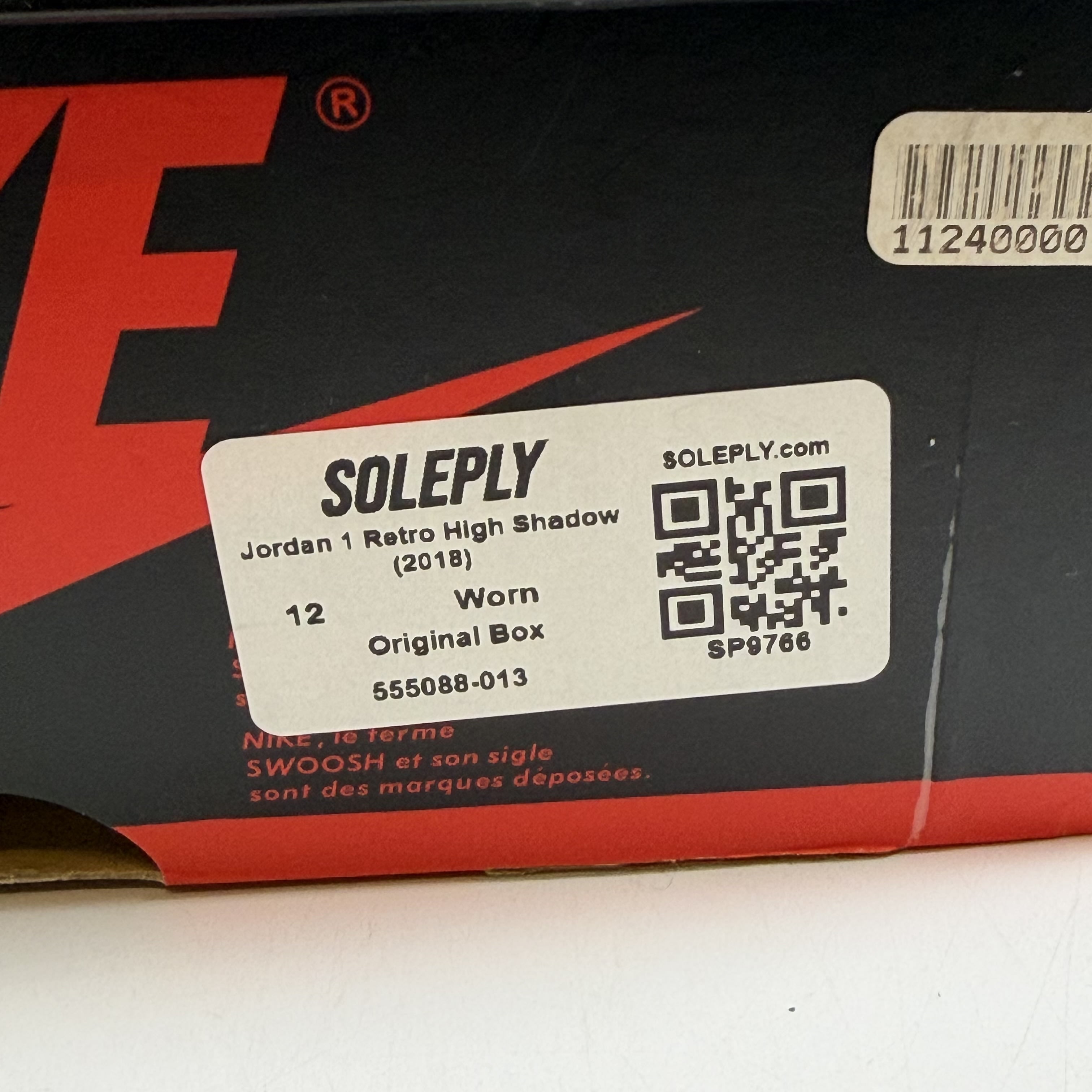 [SP9766] Jordan 1 Retro High Shadow (2018)