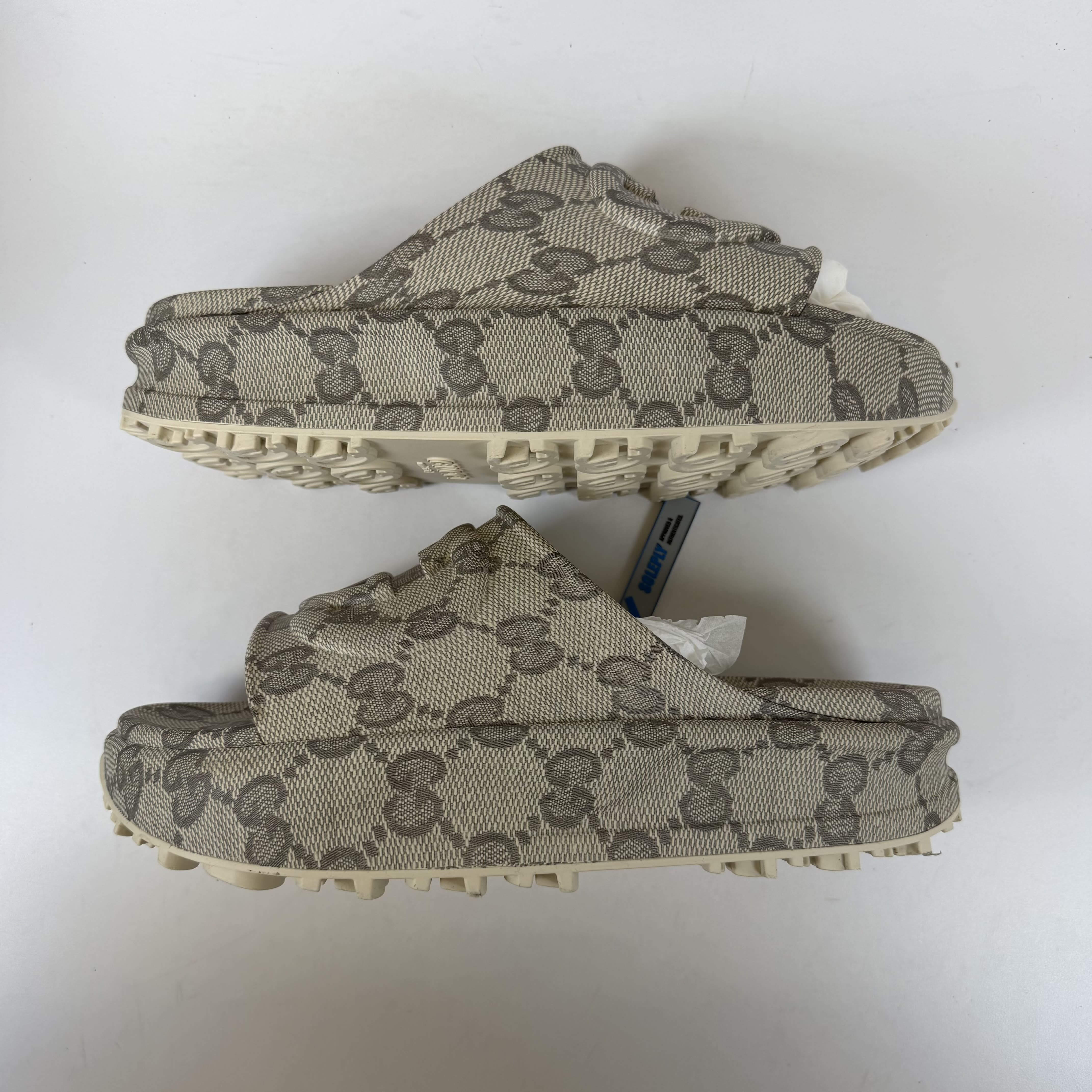 [SP15068] Gucci GG Monogram Beige Platform Sandal