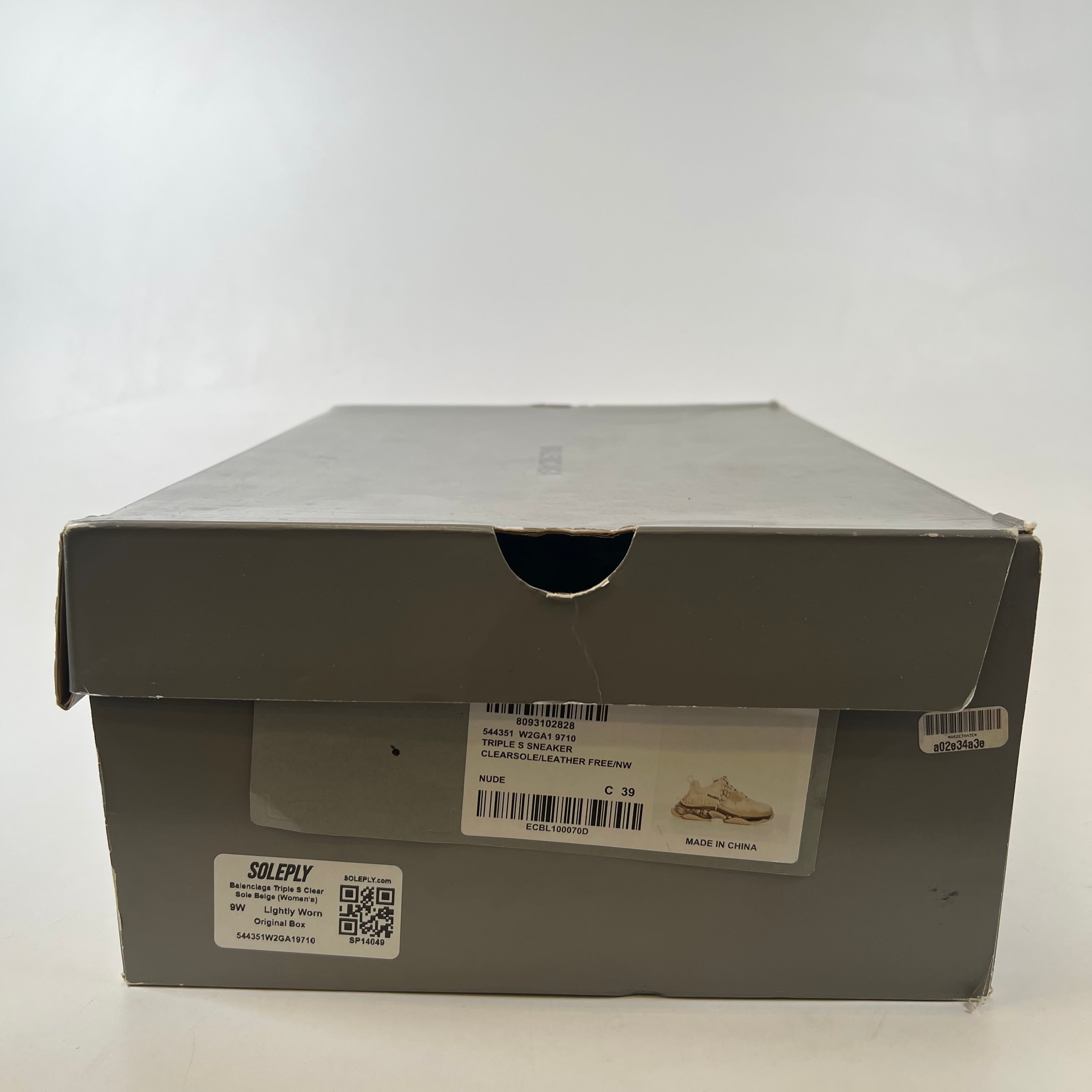 [SP14049] Balenciaga Triple S Clear Sole Beige (Women's)
