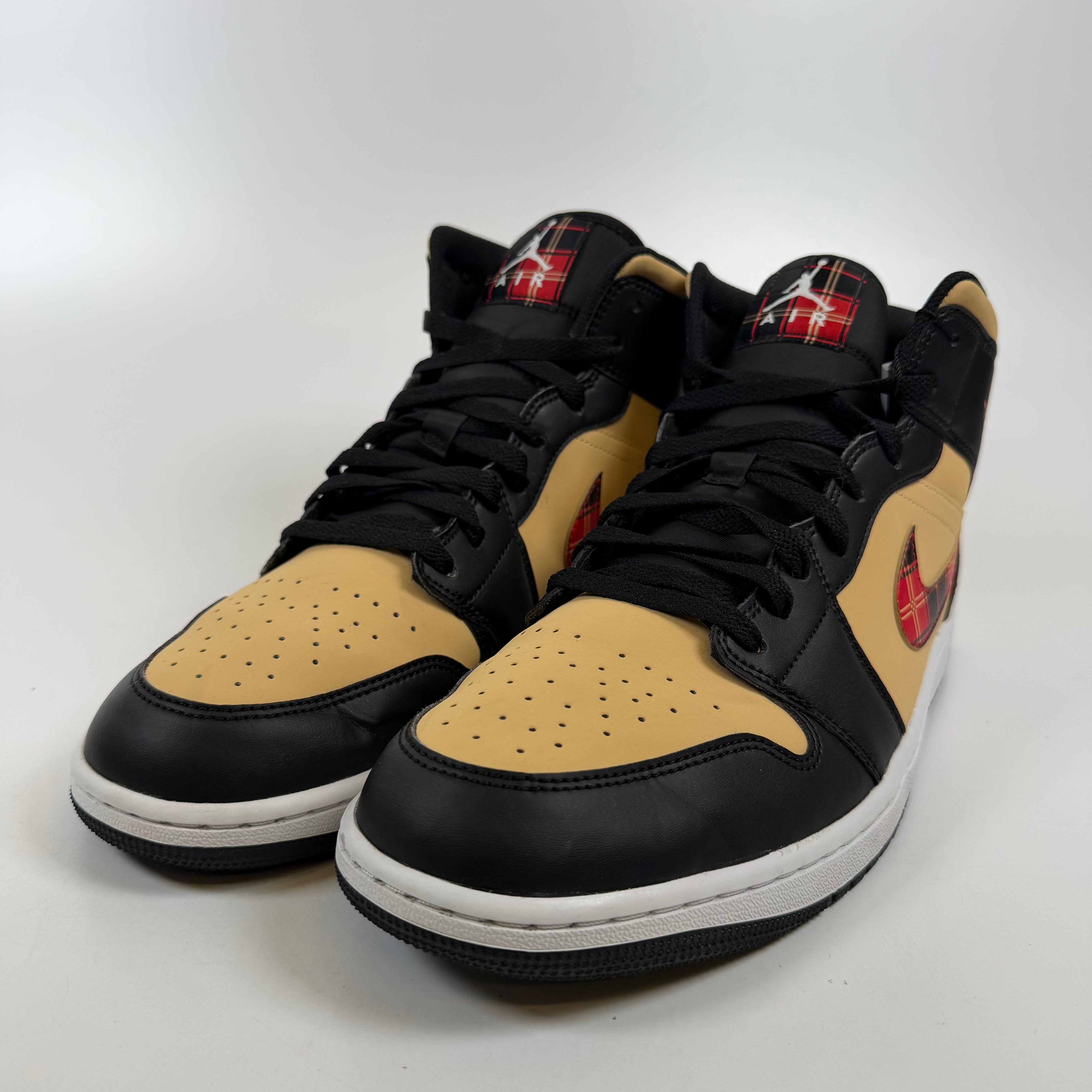 [SP13051] Air Jordan 1 Mid Tartan Swoosh