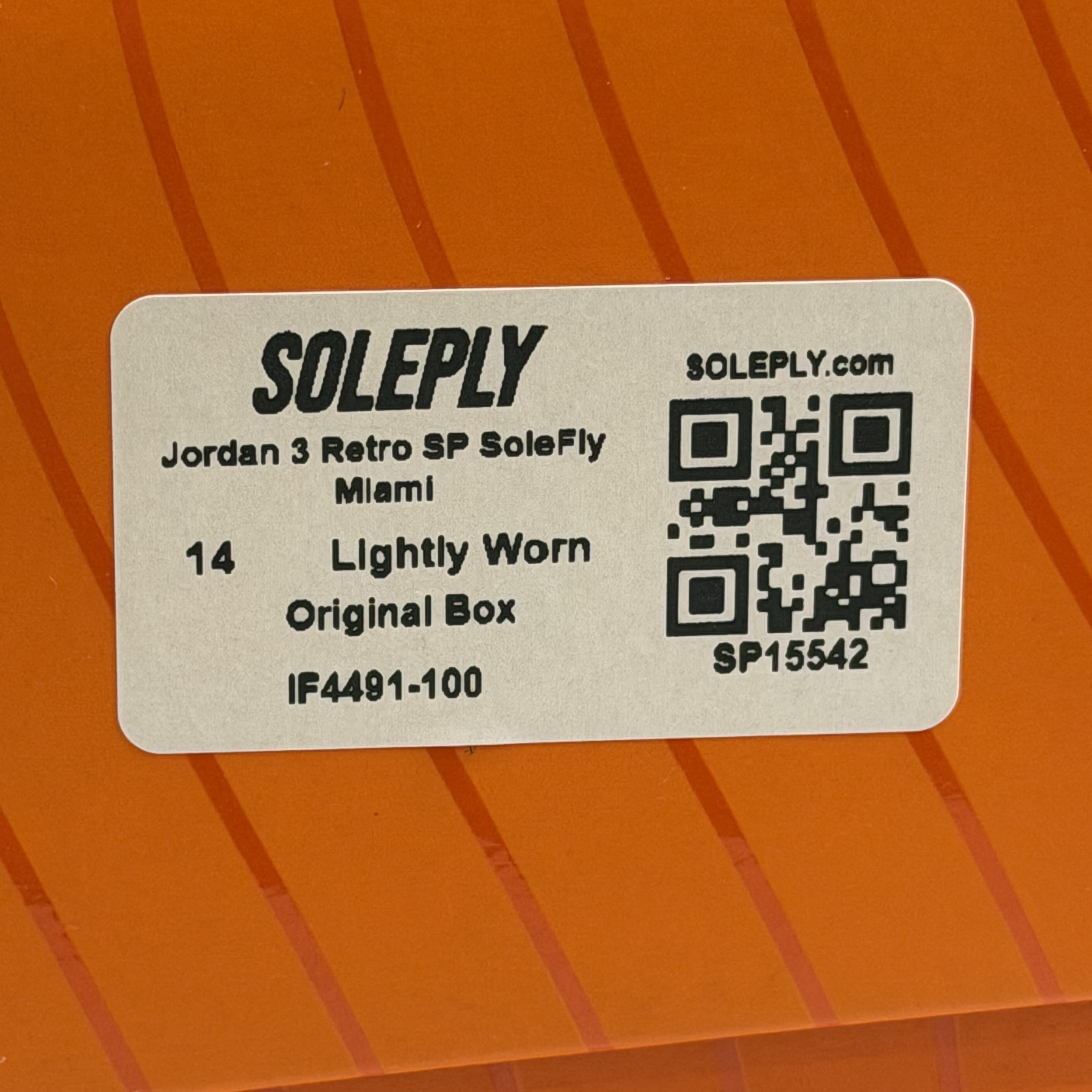 [SP15542] Jordan 3 Retro SP SoleFly Miami