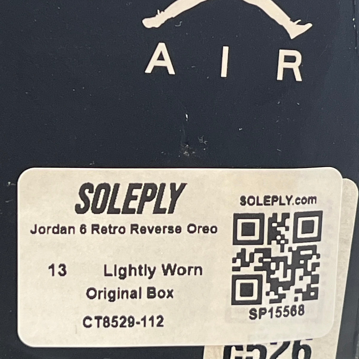 [SP15568] Jordan 6 Retro Reverse Oreo