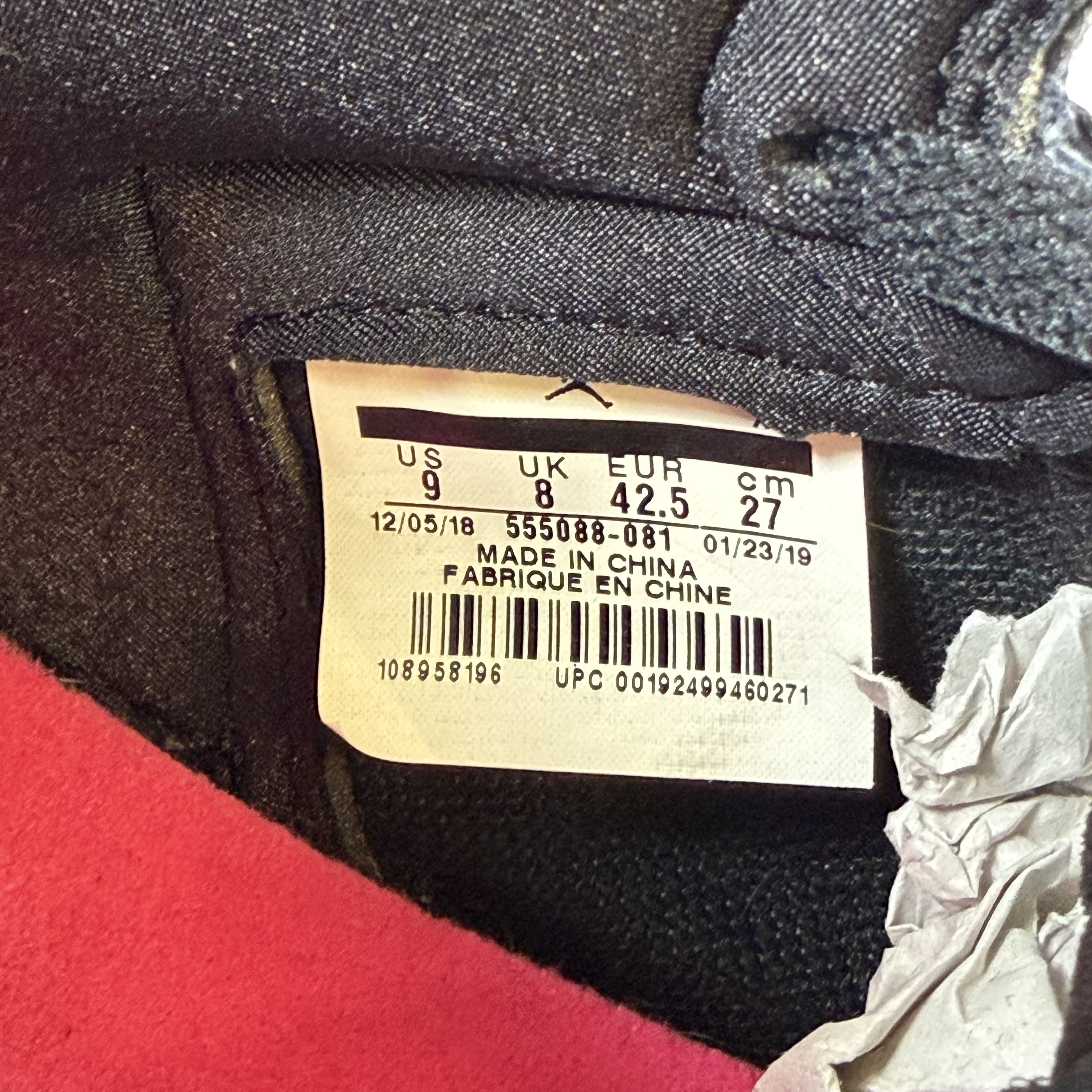 [SP8066] Air Jordan 1 Retro High Black Crimson Tint