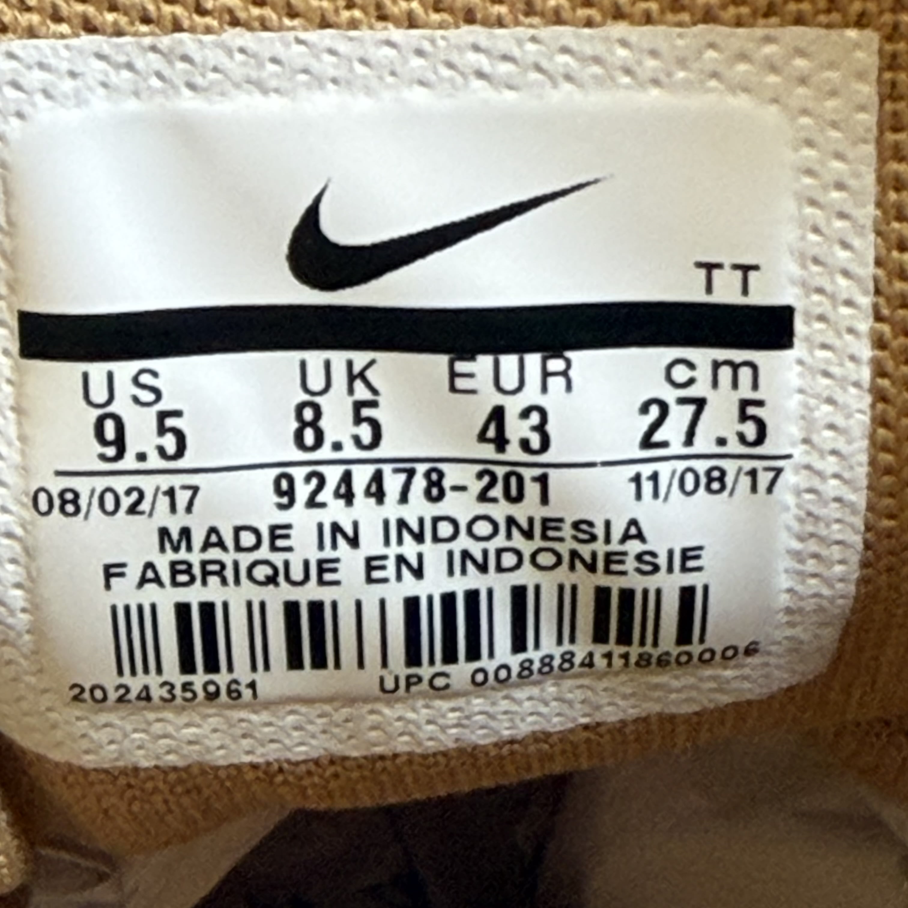 [SP15289] Nike Air Max 95 Vachetta Tan Snake