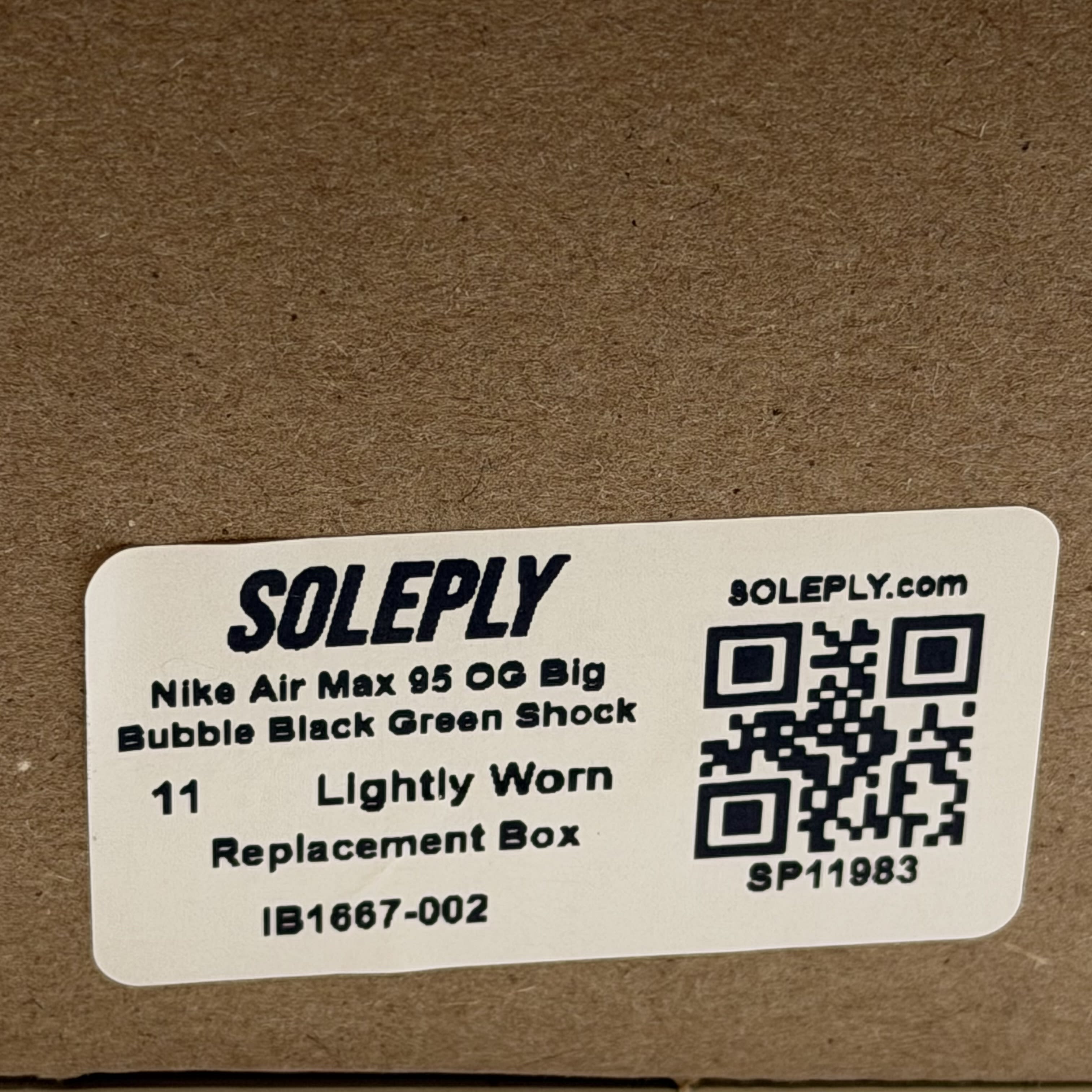 [SP11983] Nike Air Max 95 OG Big Bubble Black Green Shock
