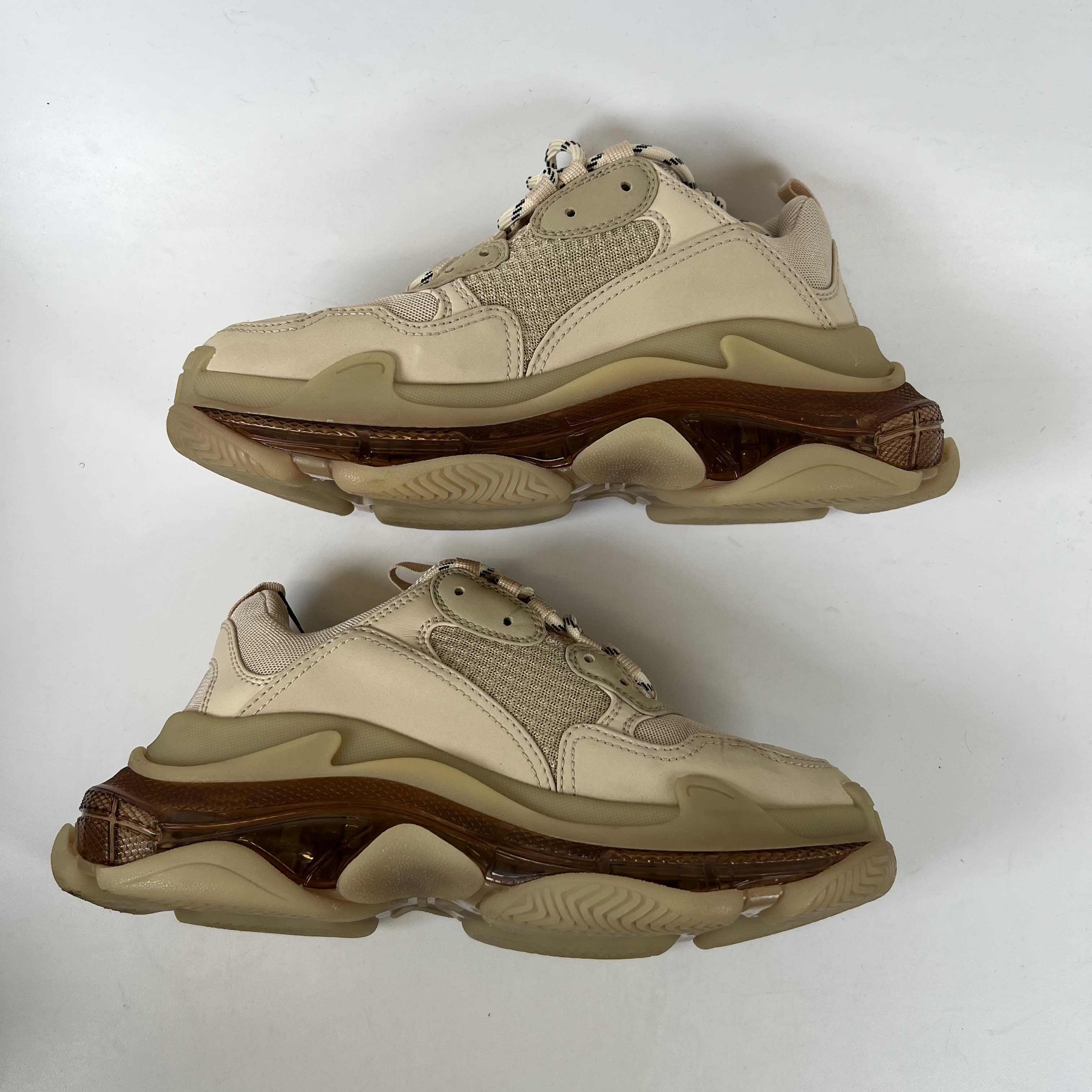 [SP14049] Balenciaga Triple S Clear Sole Beige (Women's)