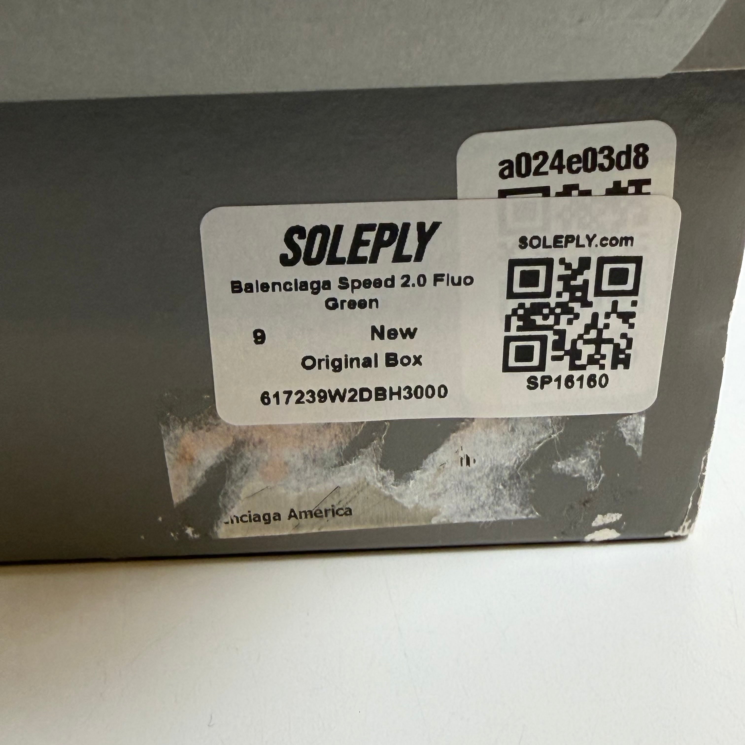 [SP16160] Balenciaga Speed 2.0 Fluo Green