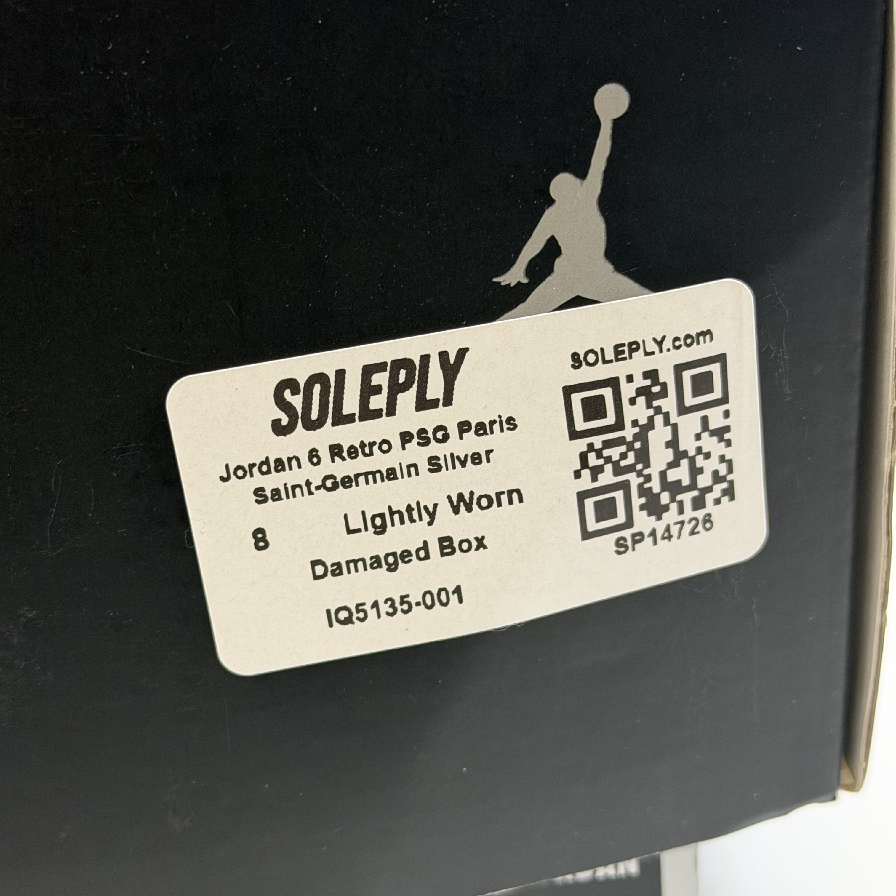 [SP14726] Jordan 6 Retro PSG Paris Saint-Germain Silver