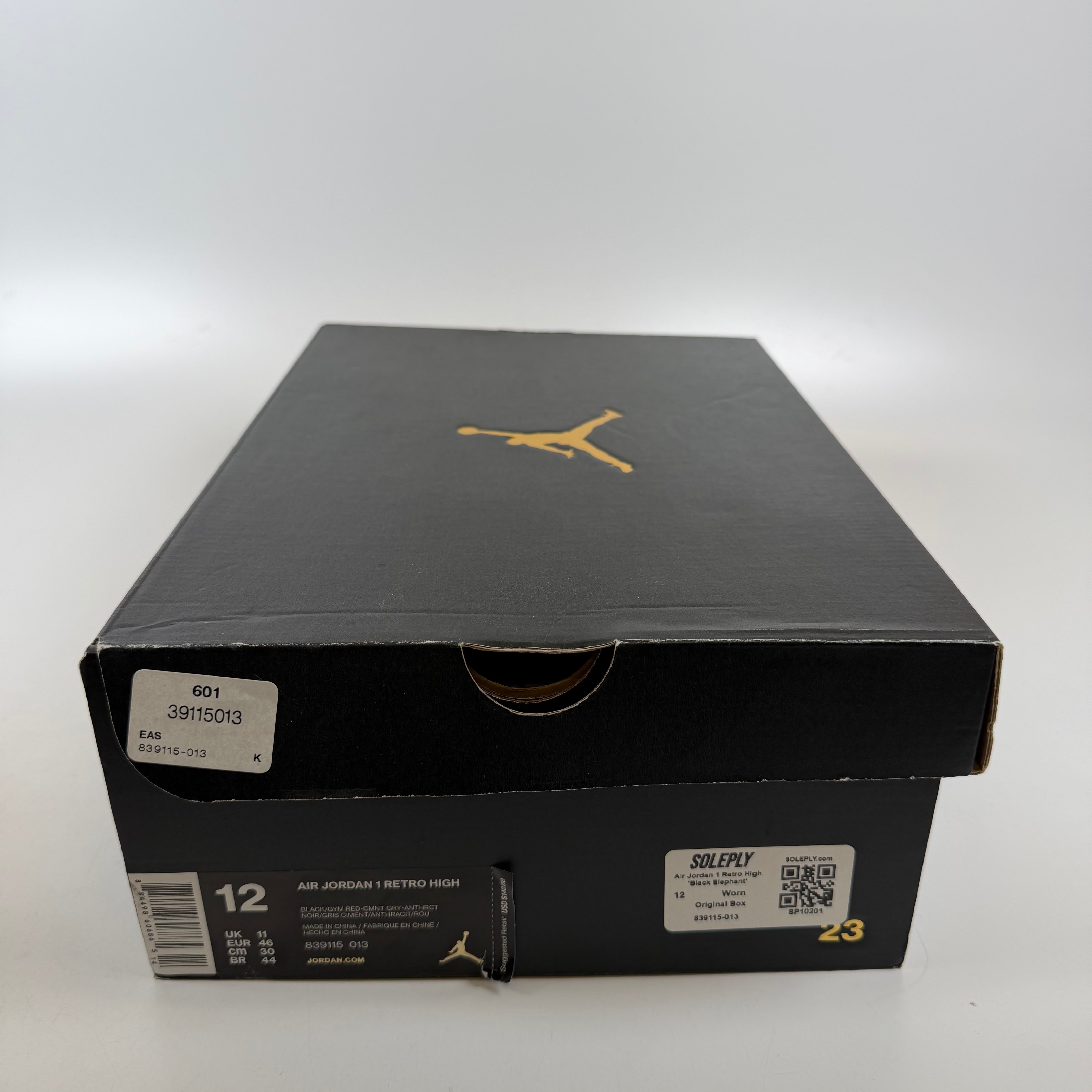[SP10201] Air Jordan 1 Retro High 'Black Elephant'