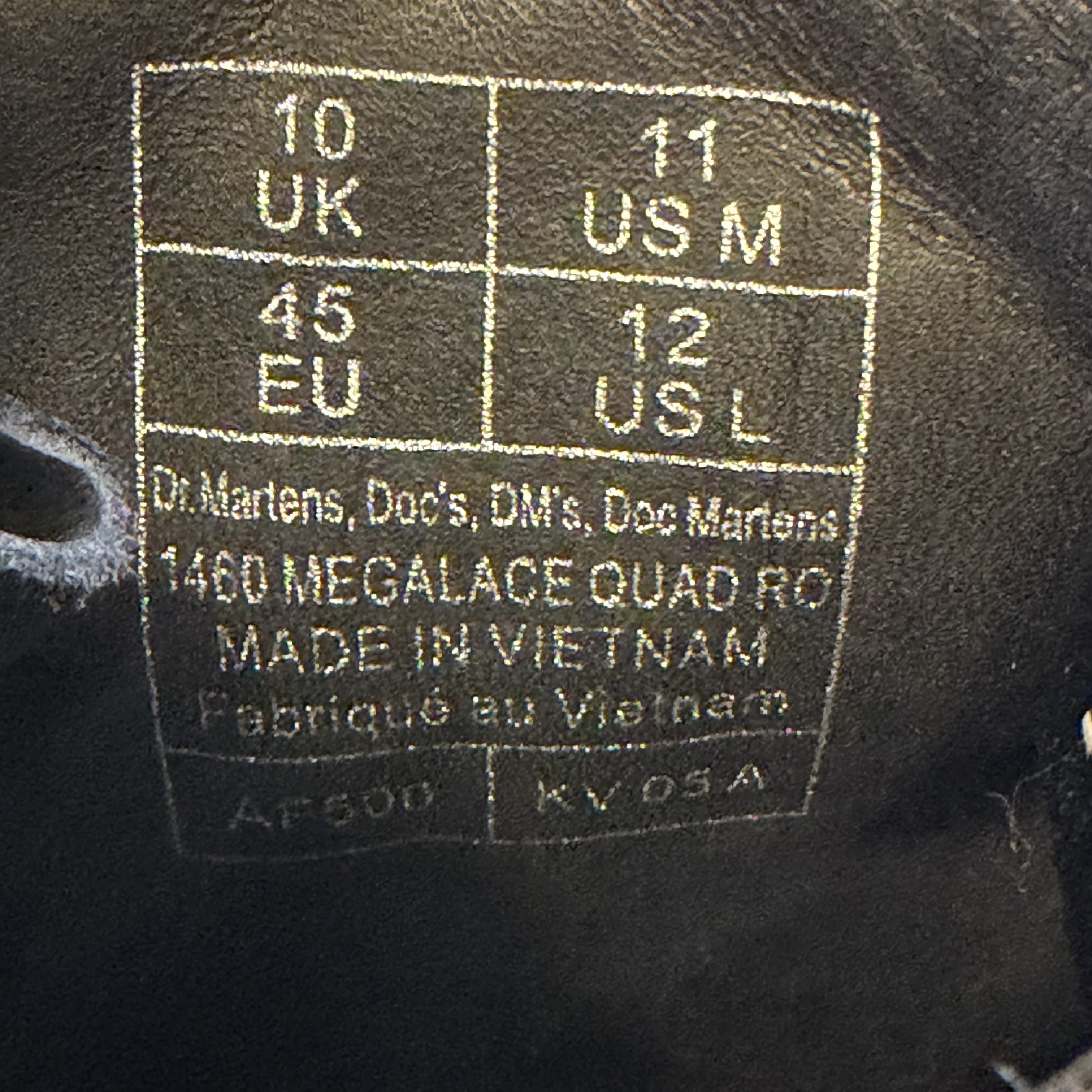 [SP12852] Dr. Martens 1460 DRKSHDW Quad Sole Mega Lace Boot Rick Owens Black