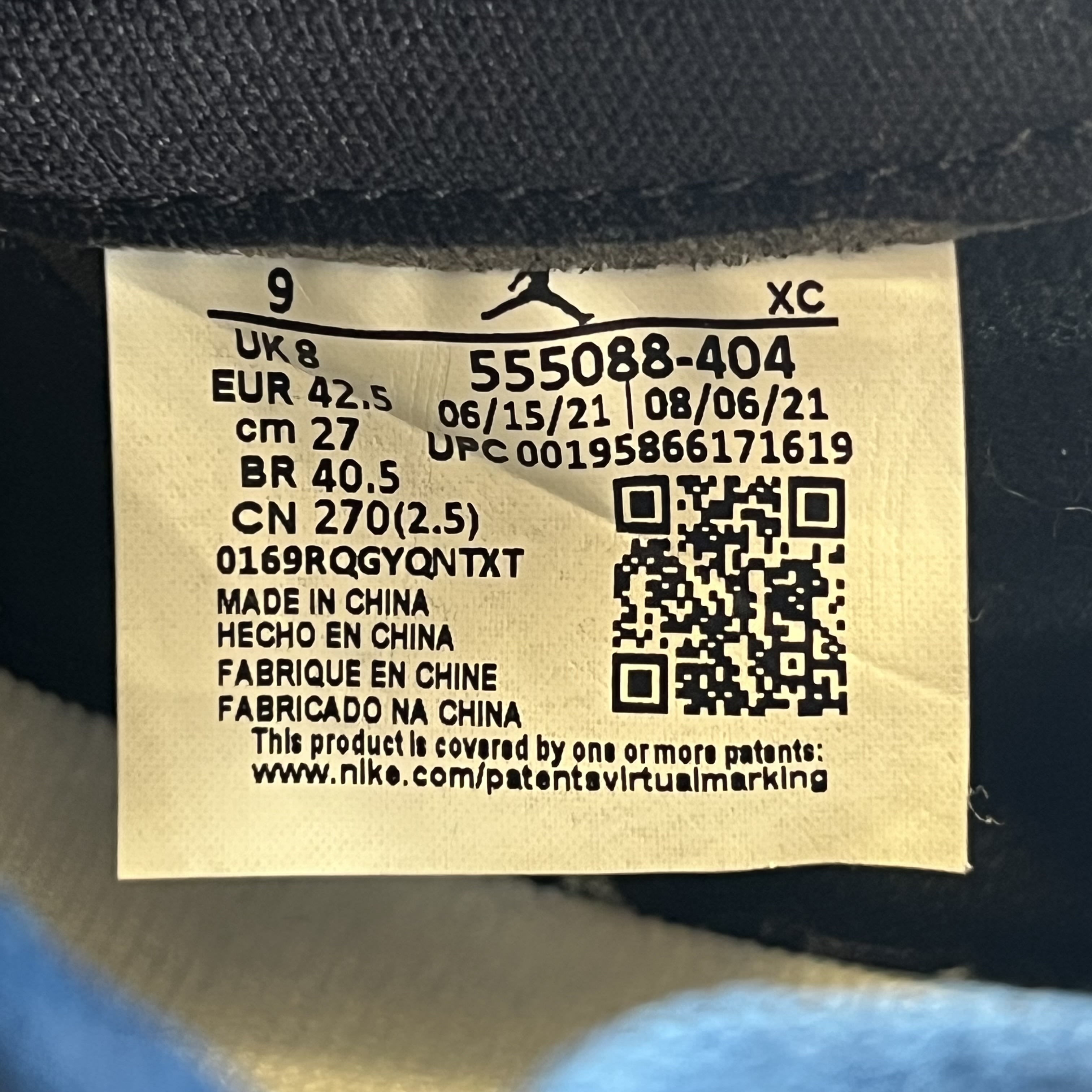 [SP12289] Jordan 1 Retro High OG Dark Marina Blue