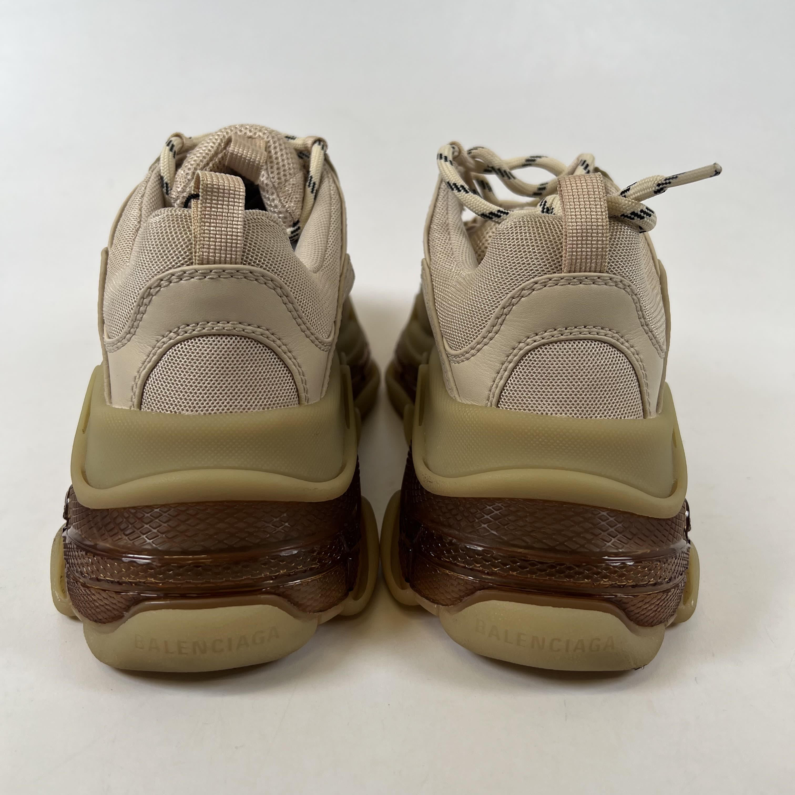 [SP14049] Balenciaga Triple S Clear Sole Beige (Women's)