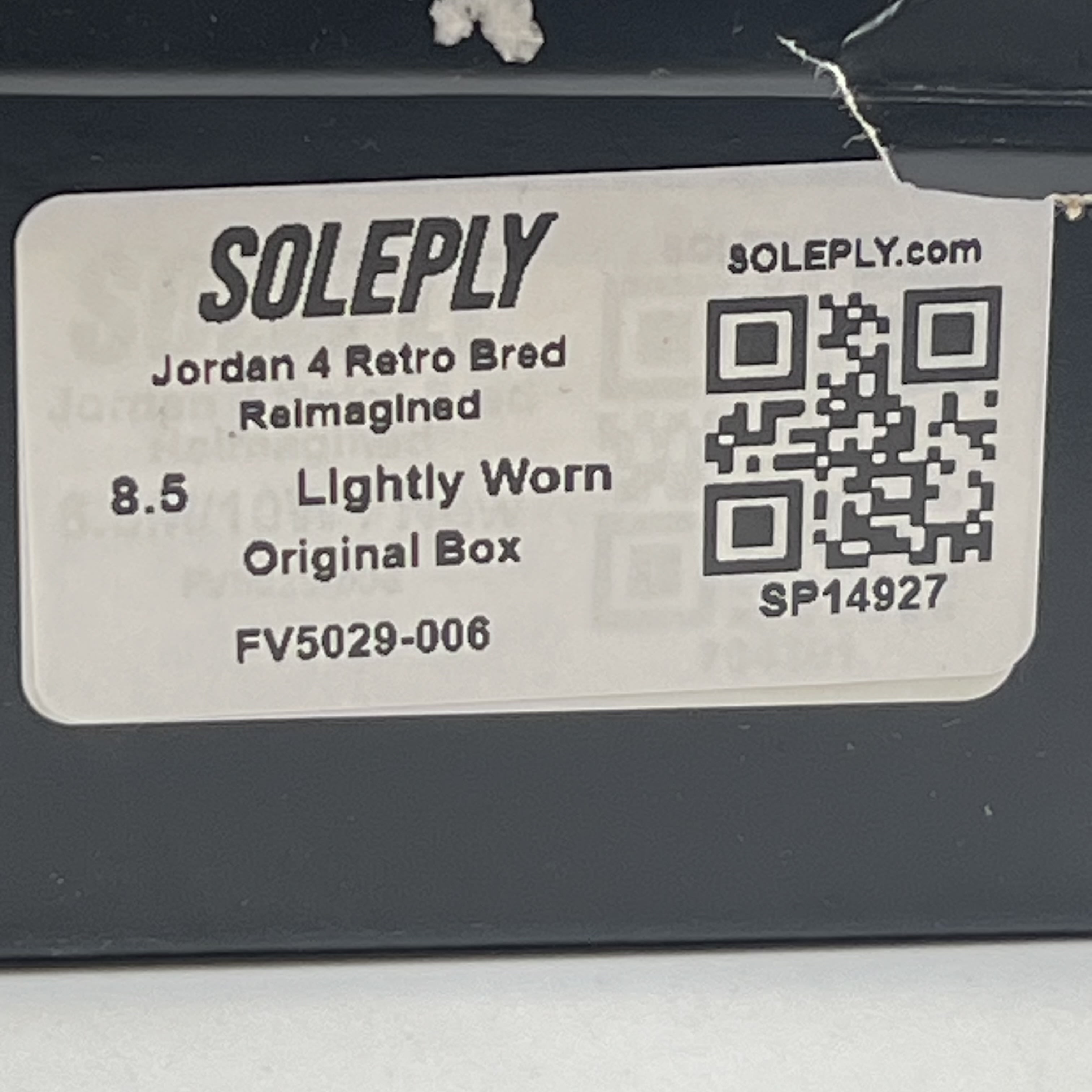 [SP14927] Jordan 4 Retro Bred Reimagined