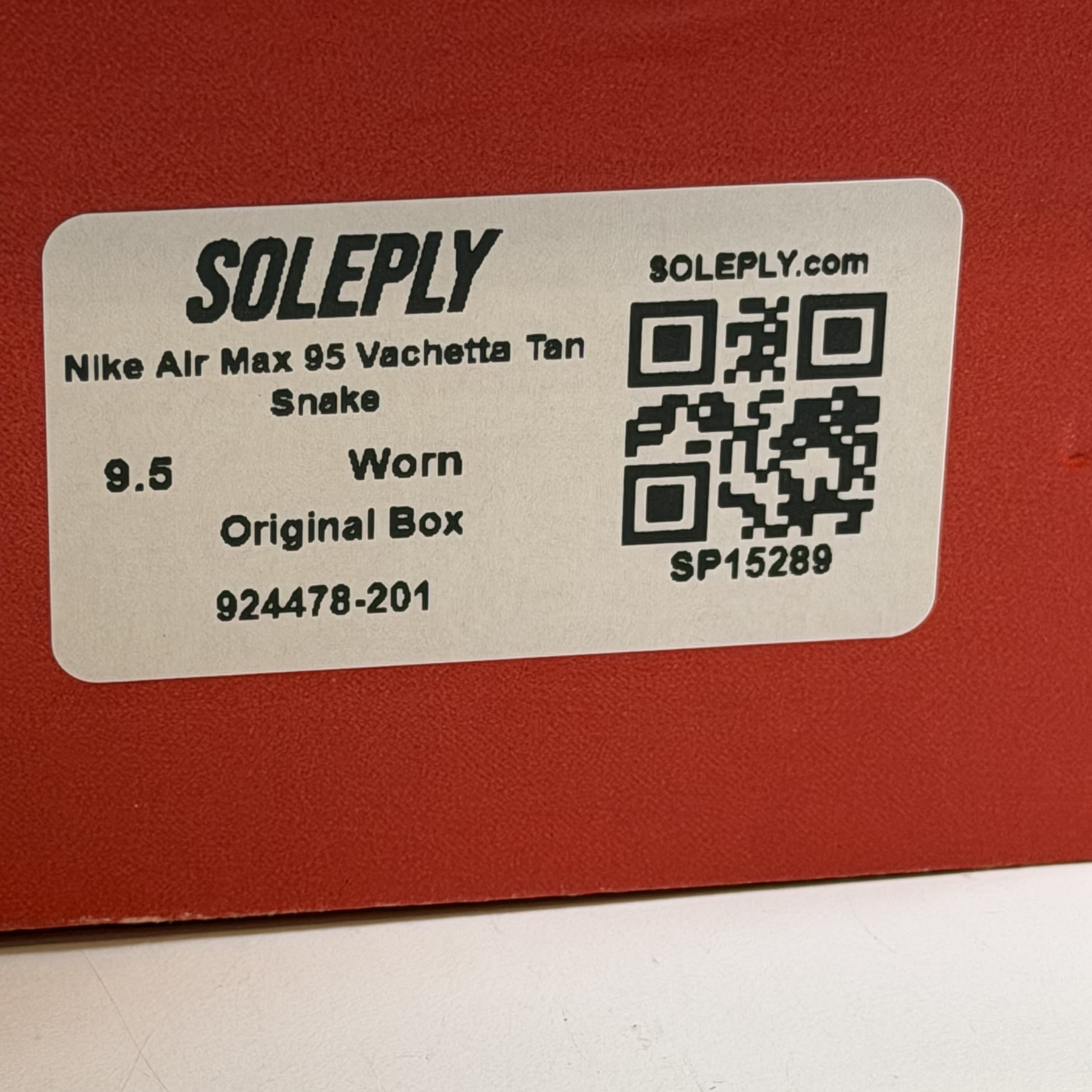[SP15289] Nike Air Max 95 Vachetta Tan Snake