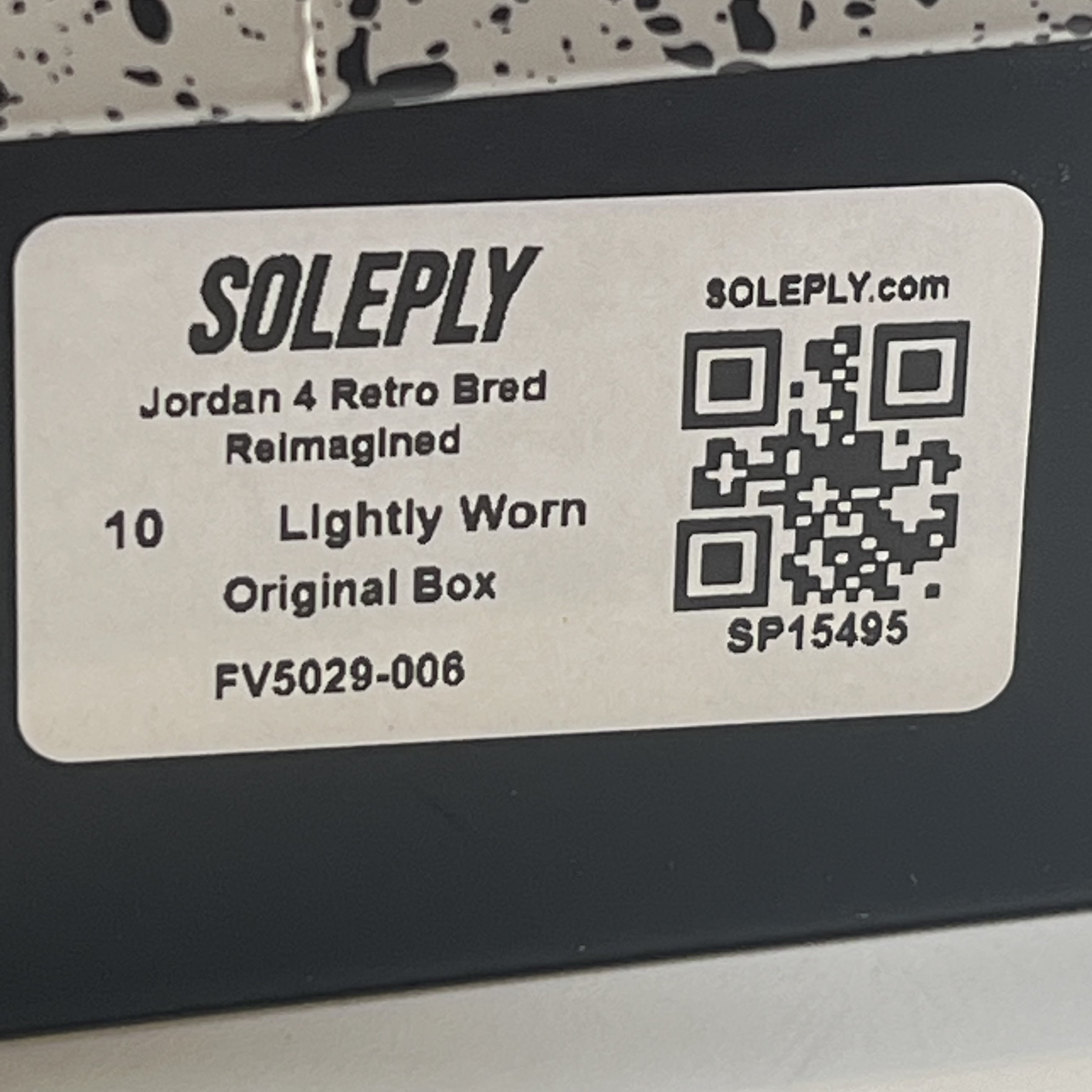 [SP15495] Jordan 4 Retro Bred Reimagined