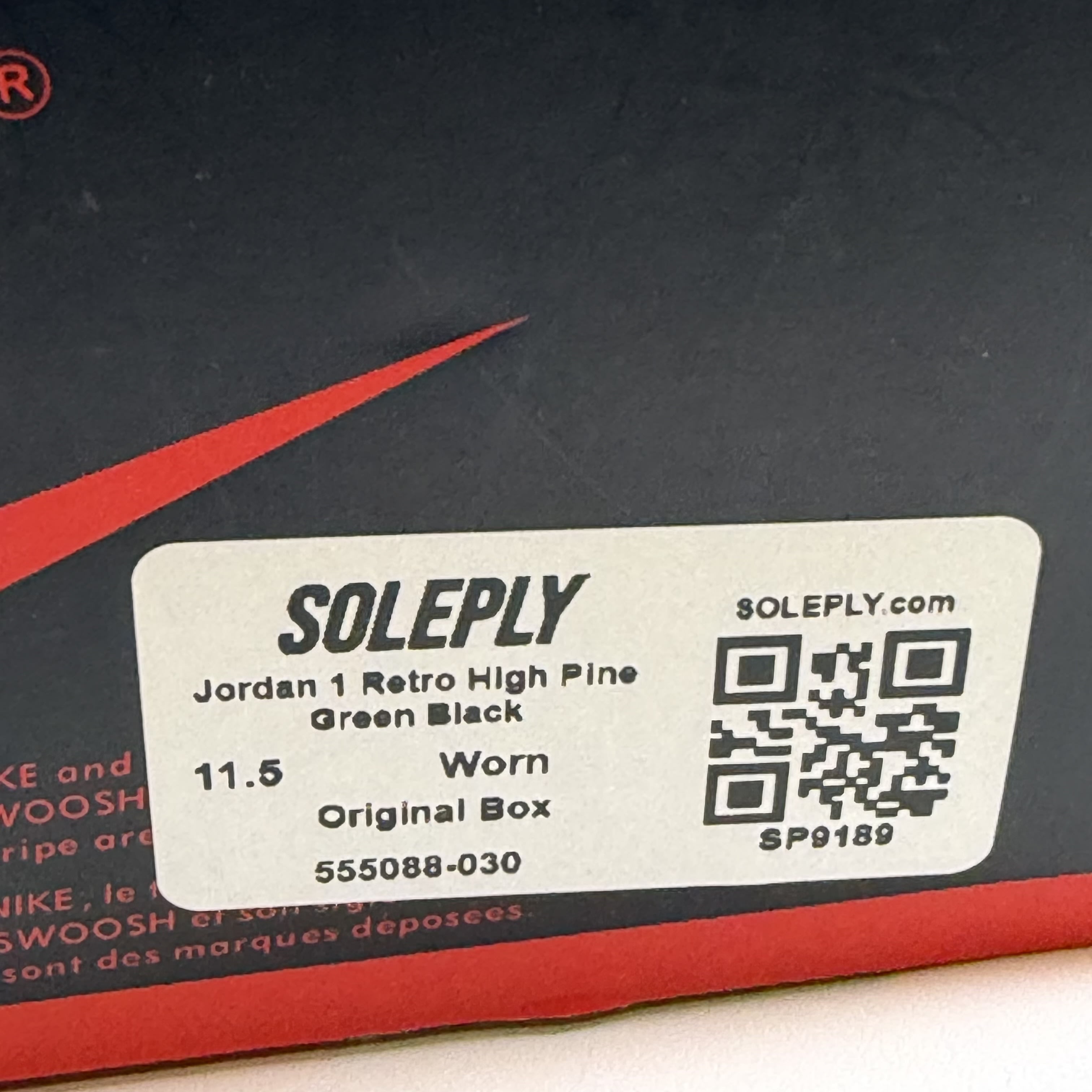 [SP9189] Jordan 1 Retro High Pine Green Black