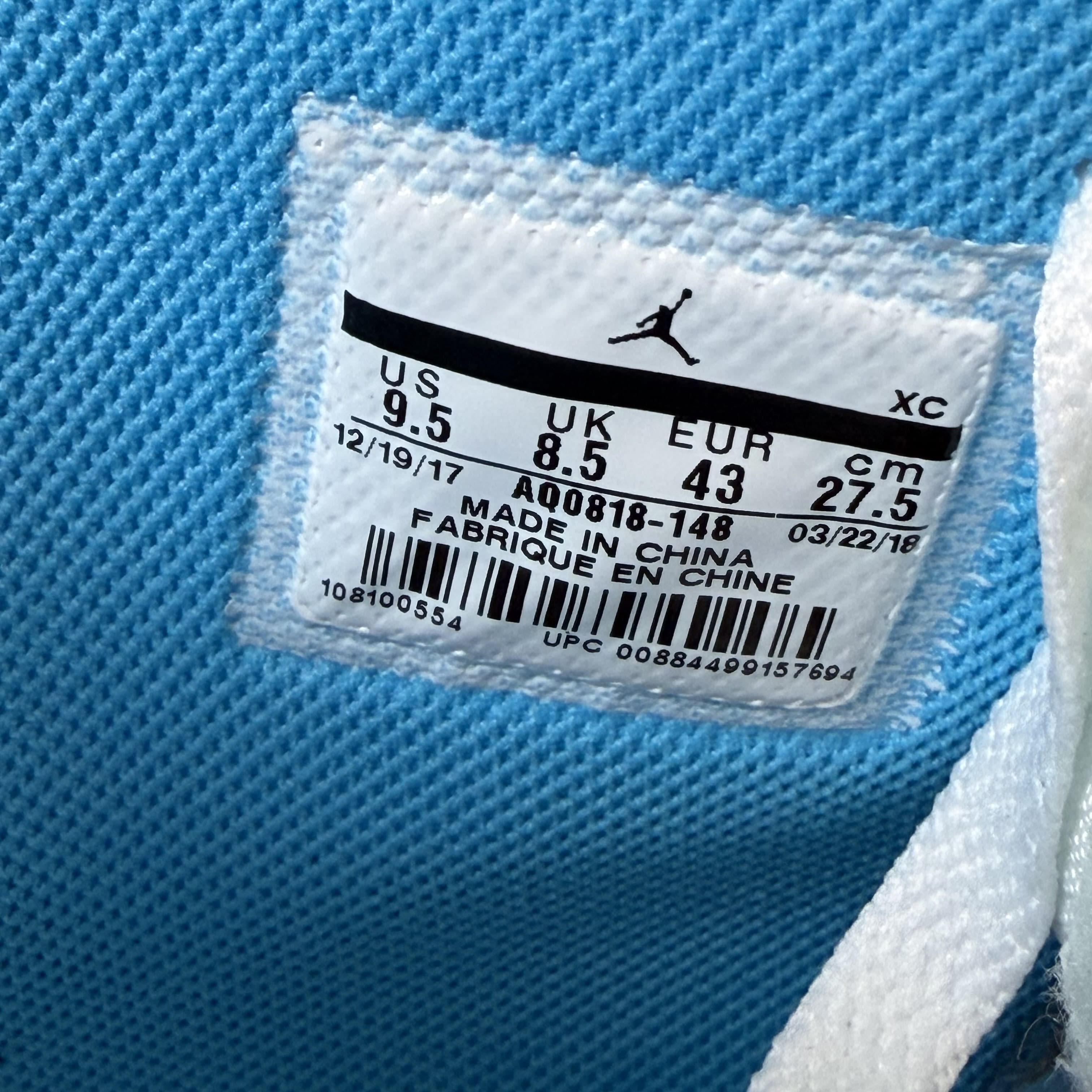 [SP15354] Jordan 1 Retro High Off-White University Blue
