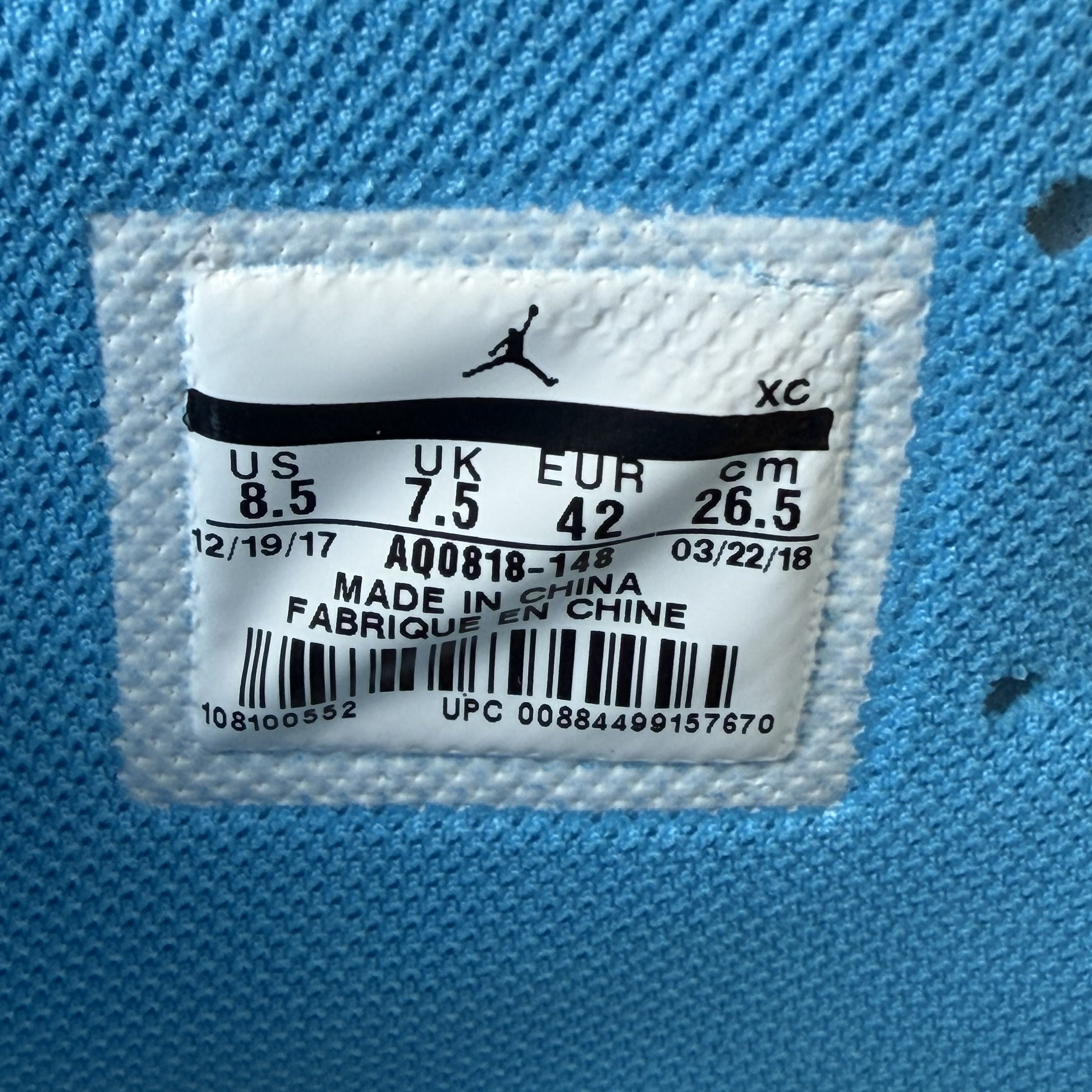 [SP16140] Jordan 1 Retro High Off-White University Blue