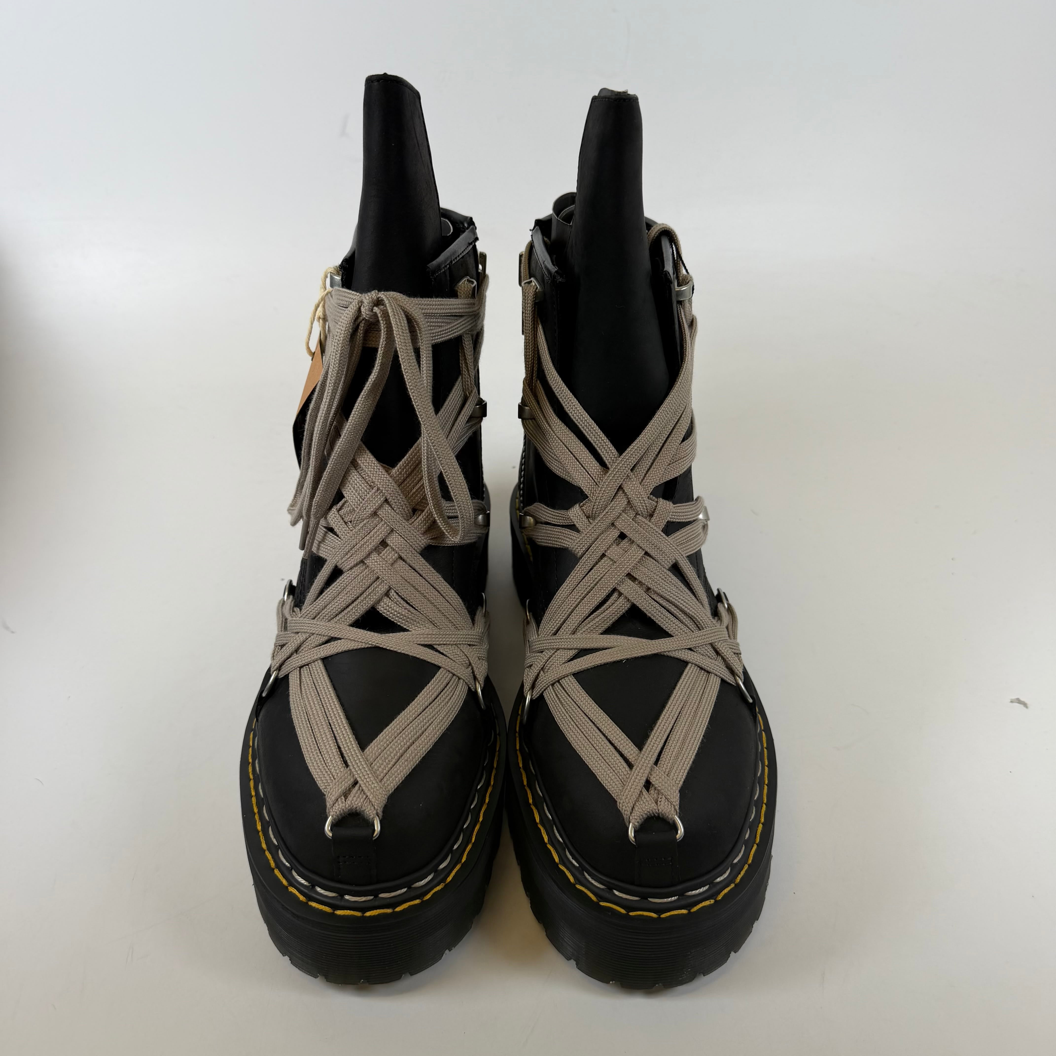 [SP12993] Dr. Martens 1460 DRKSHDW Quad Sole Mega Lace Boot Rick Owens Black