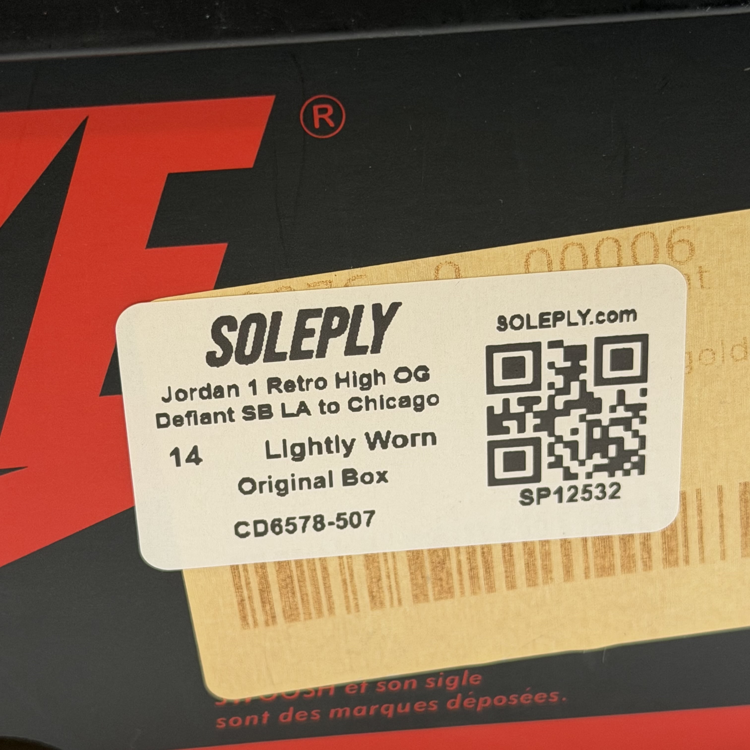 [SP12532] Jordan 1 Retro High OG Defiant SB LA to Chicago