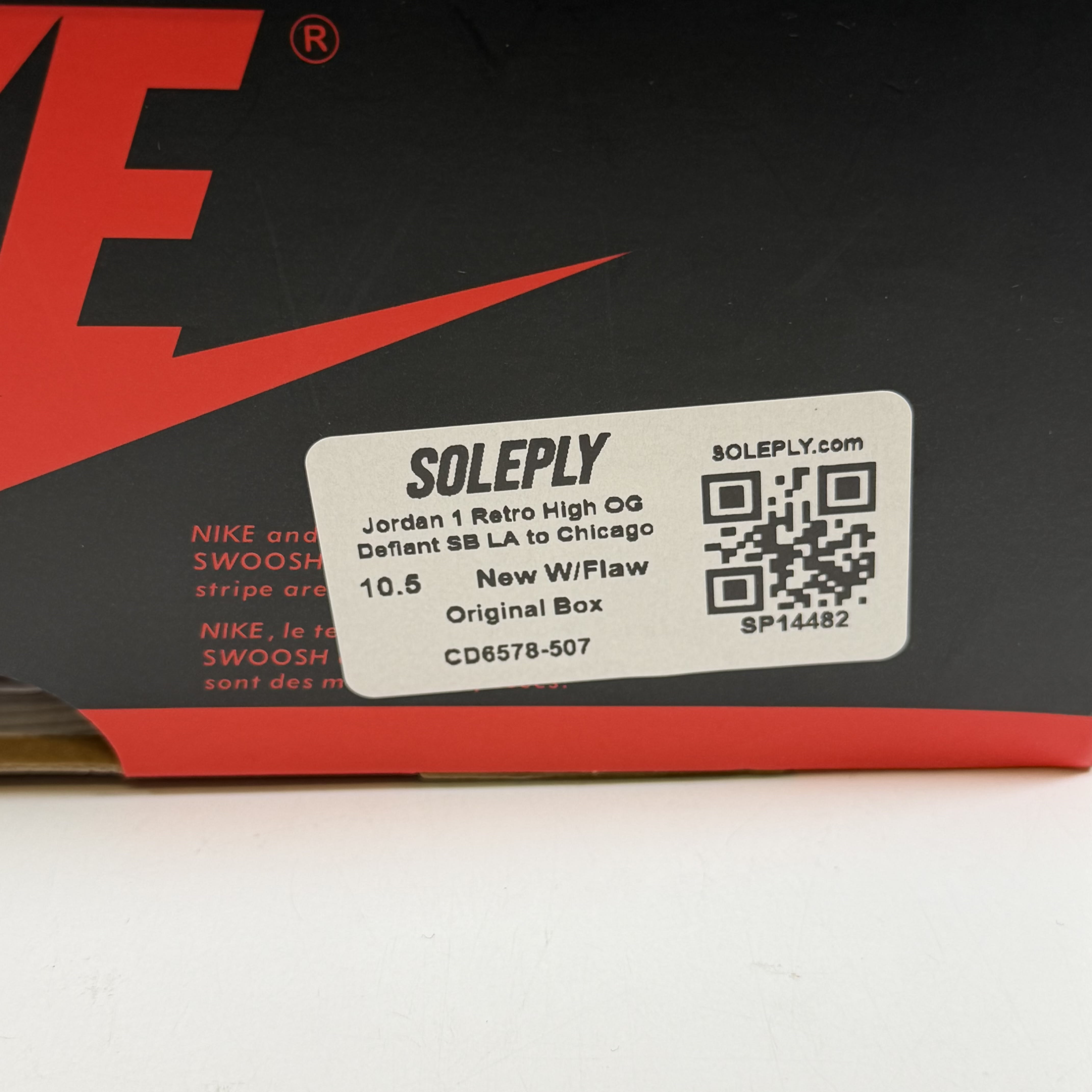 [SP14482] Jordan 1 Retro High OG Defiant SB LA to Chicago