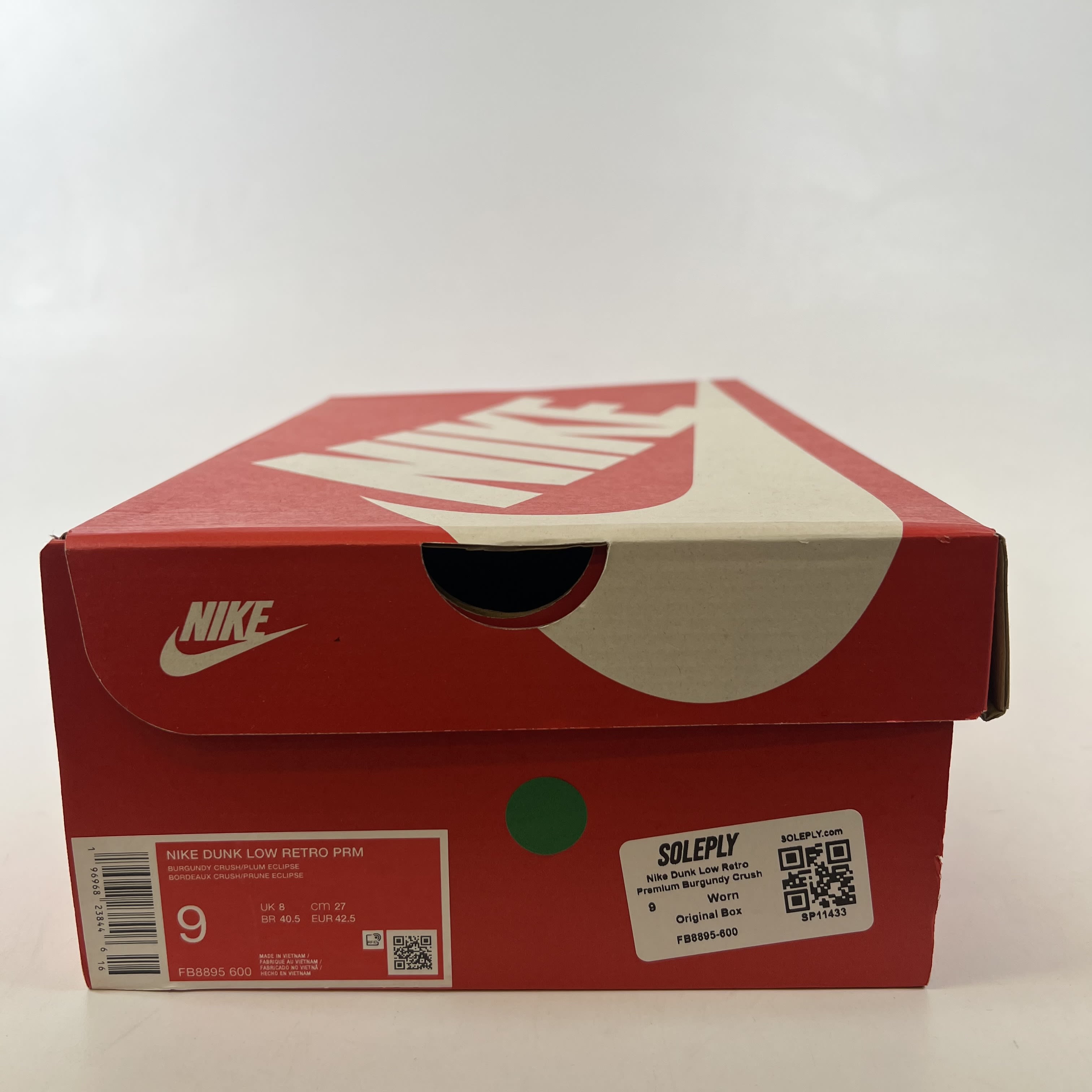 [SP11433] Nike Dunk Low Retro Premium Burgundy Crush