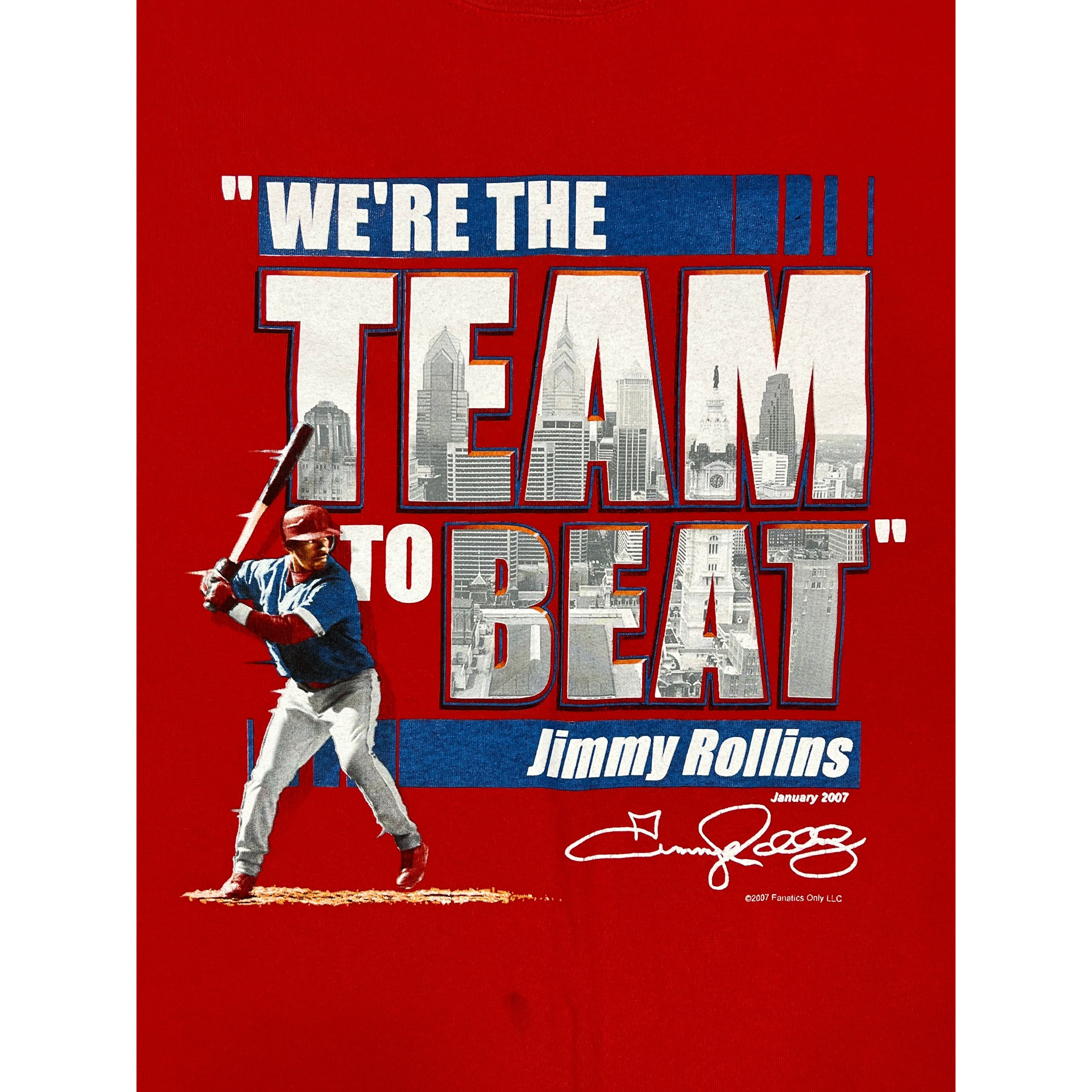 256530 (2007) Jimmy Rollins Phillies MLB Playoffs T-Shirt