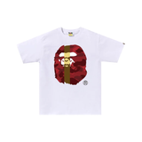 BAPE Color Camo Transform Big Ape Head Tee 'White/Red'