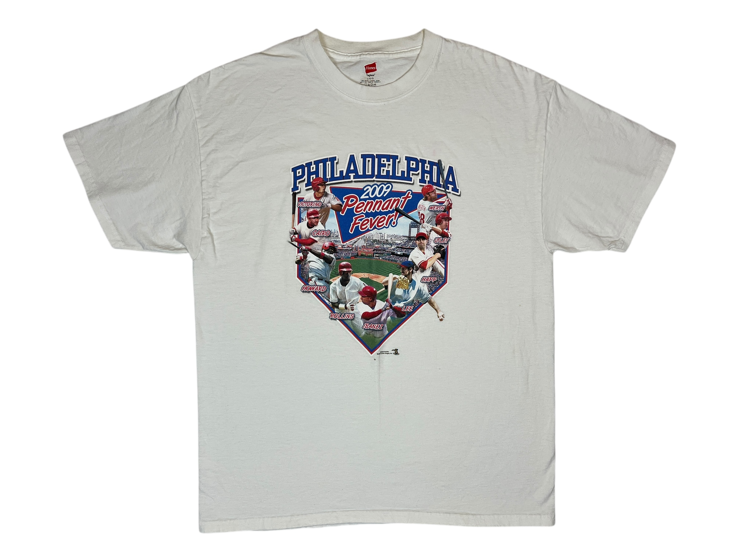 375194 (2009) Philadelphia Phillies Playoffs Players Photo T-Shirt
