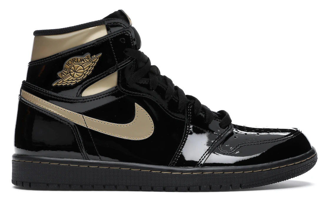 778037 Jordan 1 Retro High Black Metallic Gold (2020)