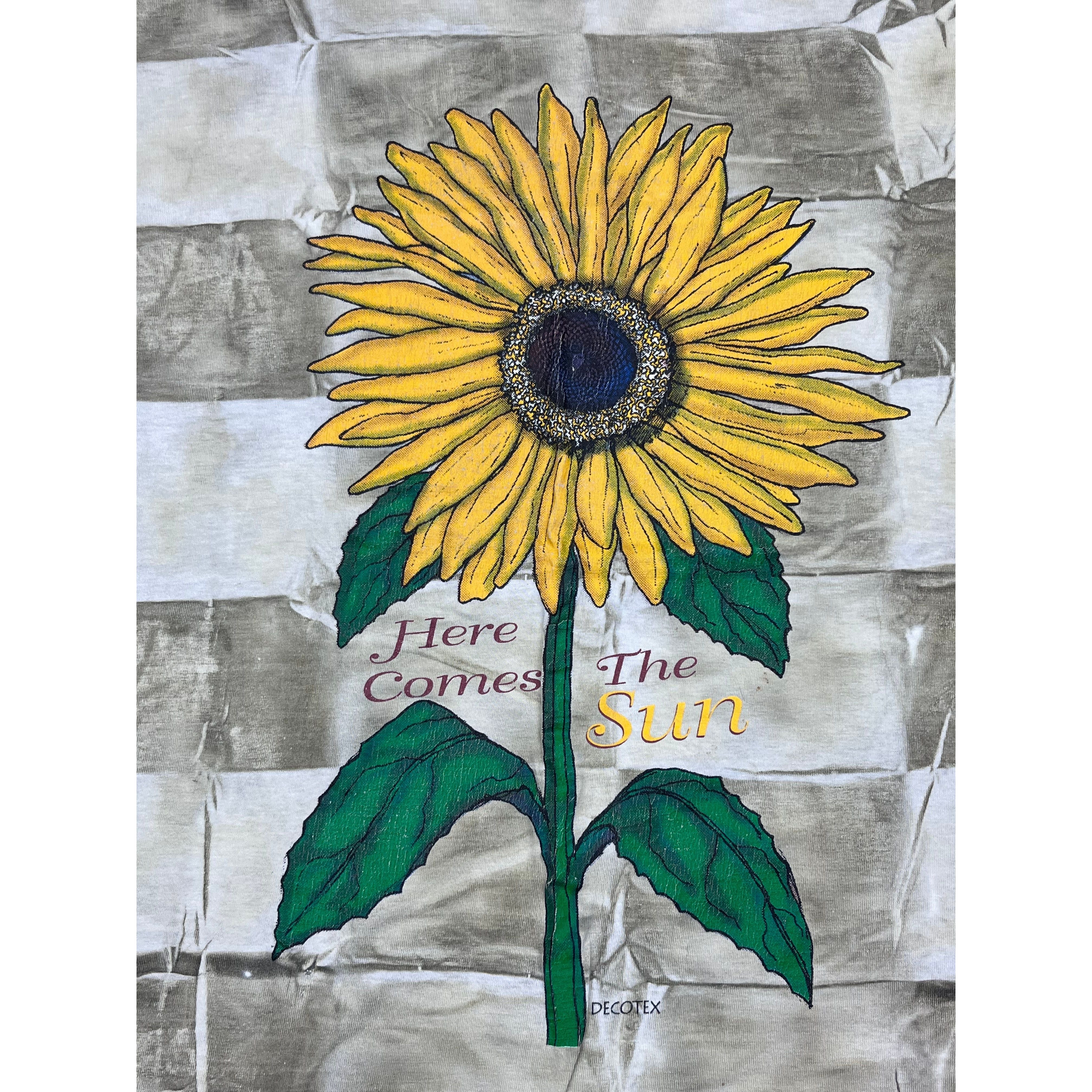 275723 (90s) SunFlower All Over Print 'Here Comes the Sun' T-Shirt