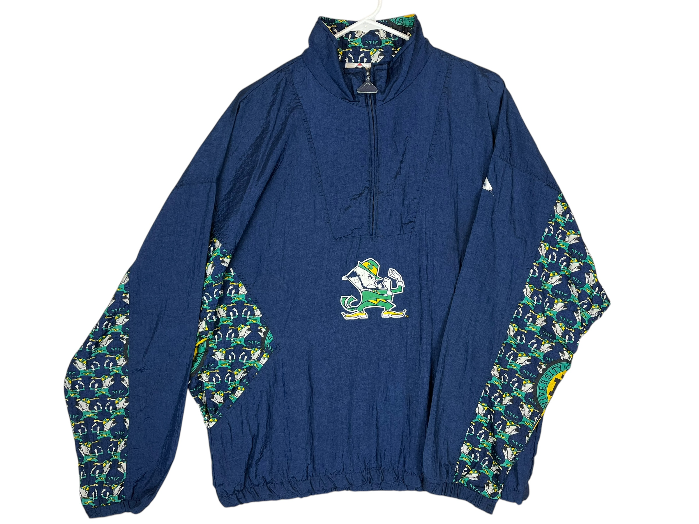 345165 (90s) Notre Dame Fighting Irish Print Apex One Windbreaker