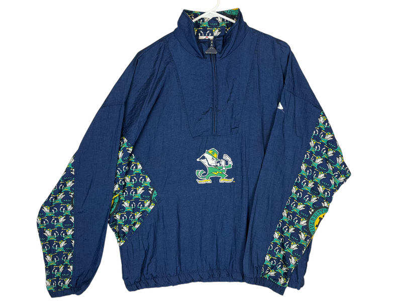 (90s) Notre Dame Fighting Irish Print Apex One Windbreaker