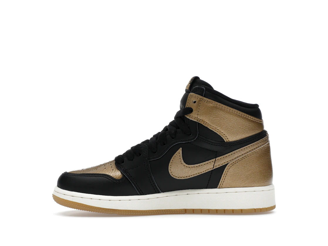 460175 Jordan 1 Retro High OG Black Metallic Gold (GS)