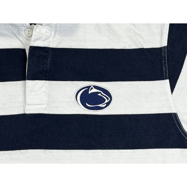 (00s) Penn State University Striped College Rugby Shirt